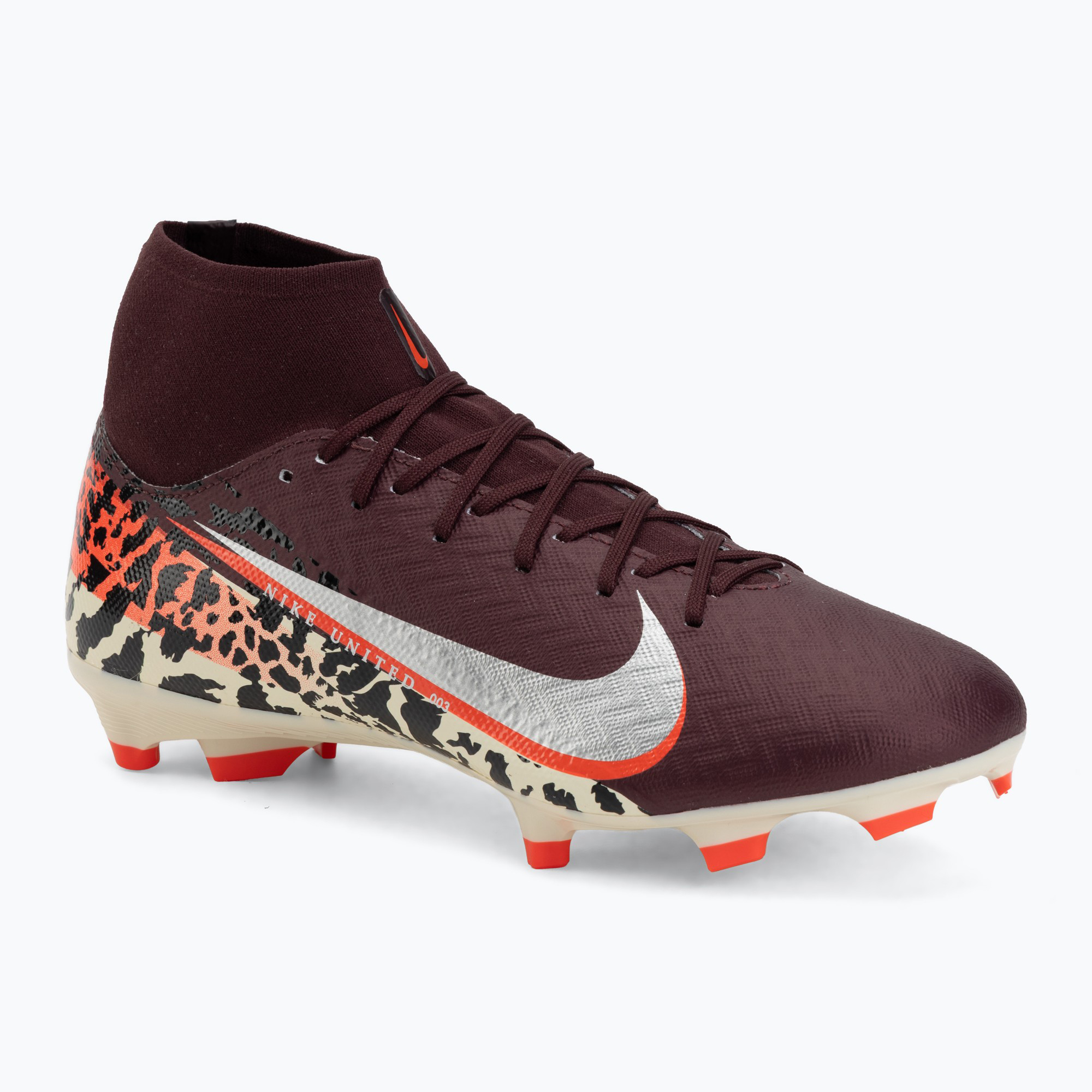 Încălțăminte de fotbal pentru bărbați Nike United Mercurial Superfly 10 Academy MG burgundy crush/metallic silver