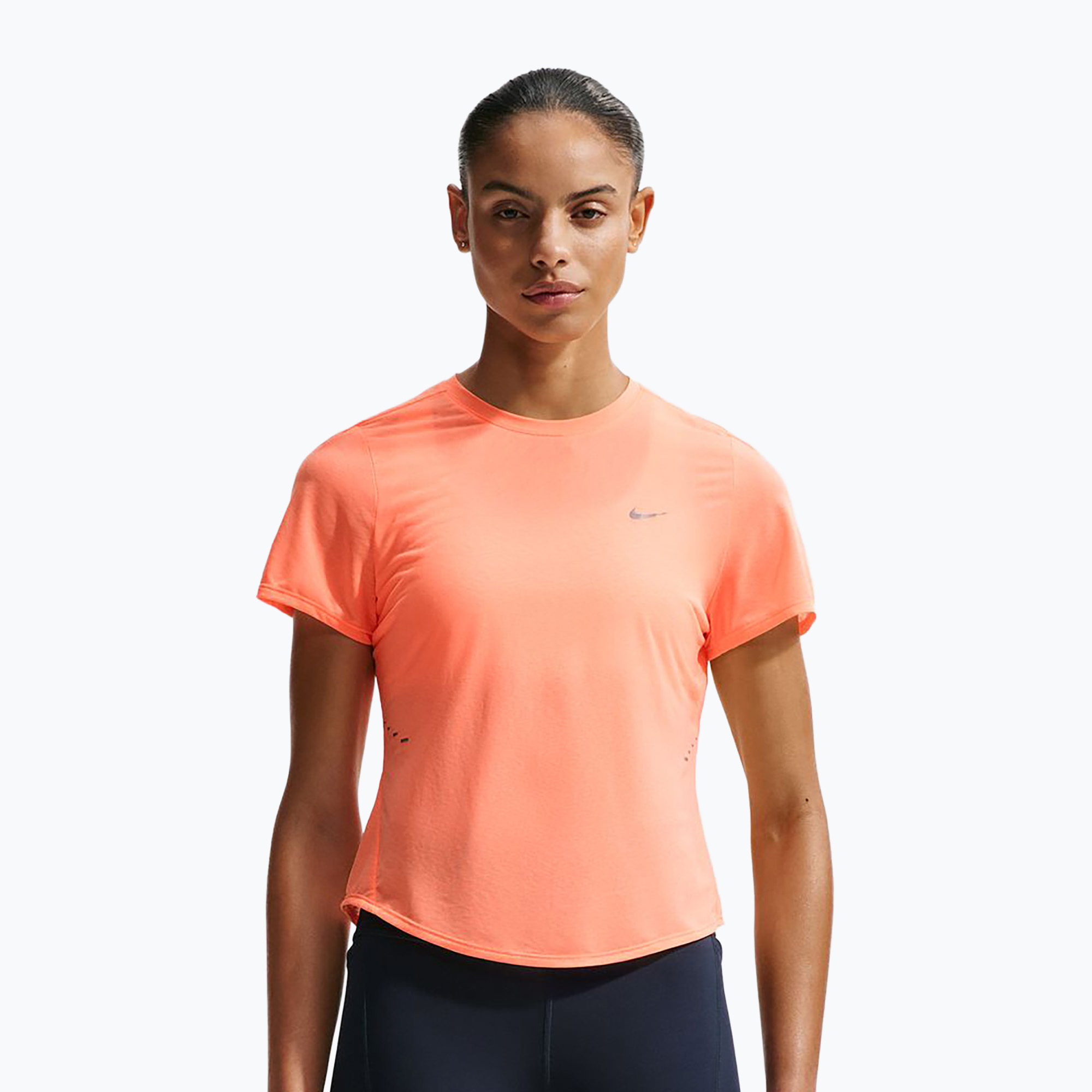 Дамска тениска за бягане Nike Swift Breathe Dri-Fit orange pulse/photon dust