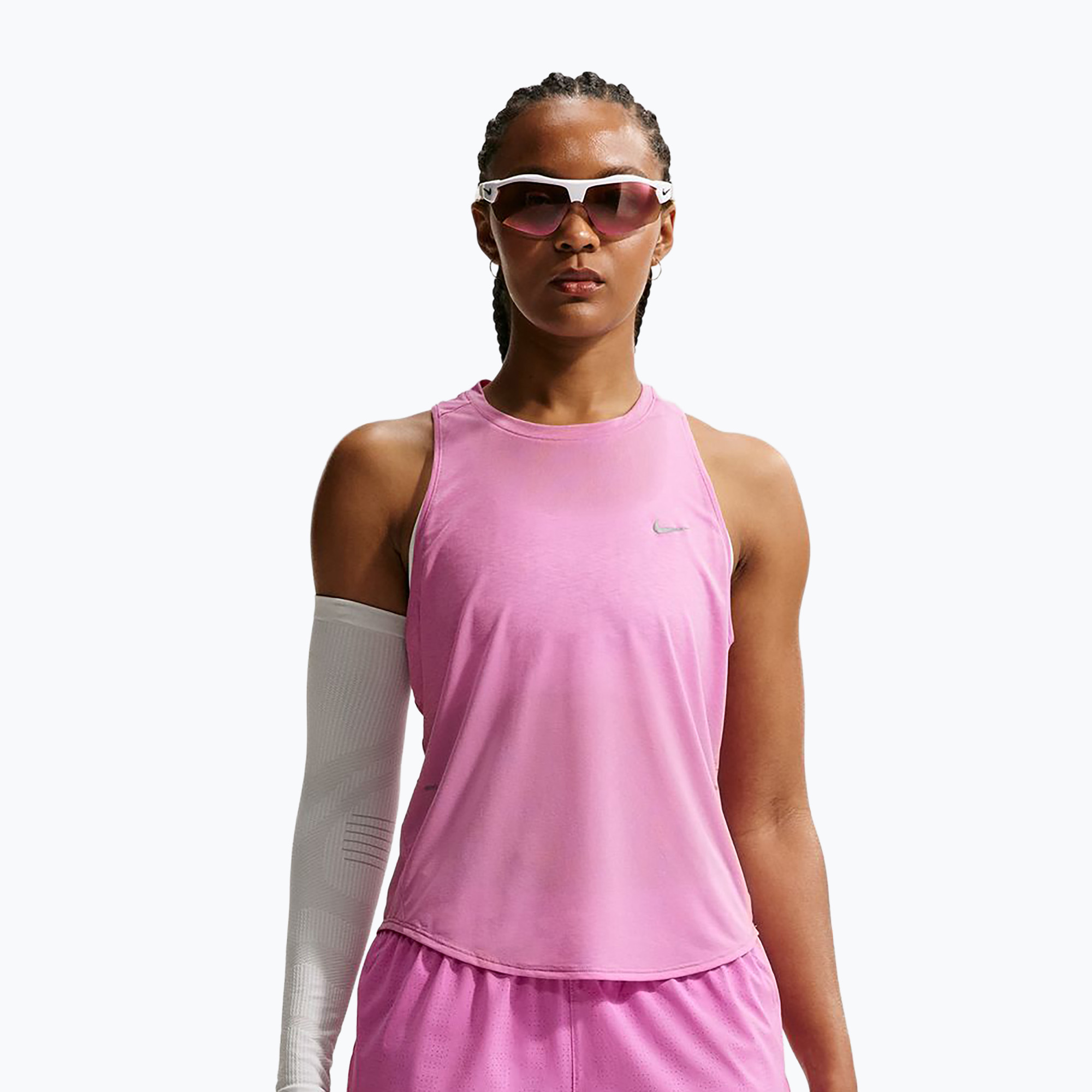 Koszulka do biegania damska Nike Swift Breathe Dri-Fit light magenta/photon dust