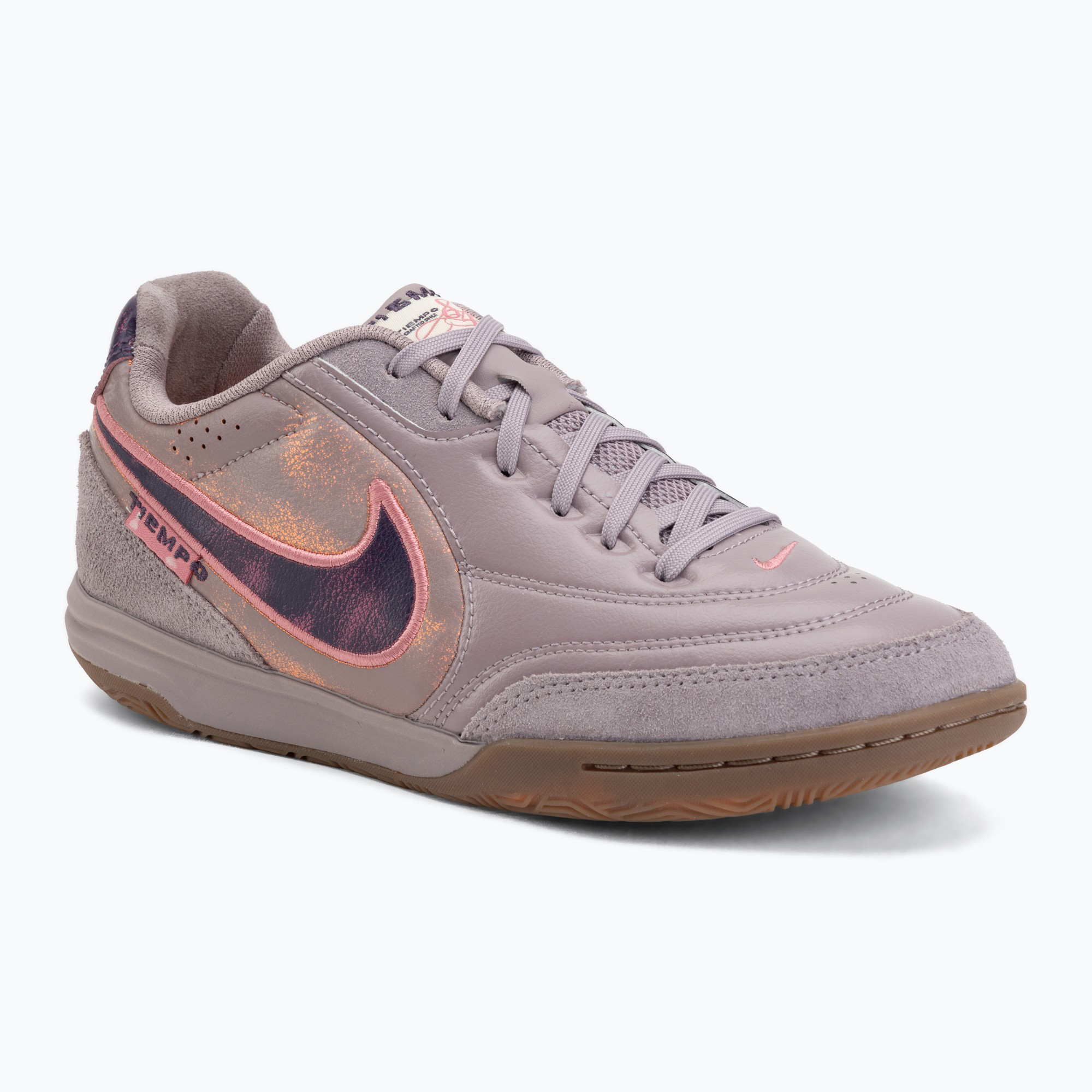 Încălțăminte de fotbal pentru bărbați Nike Tiempo Streetgato PRM IC light violet ore/gum dark brown/peony