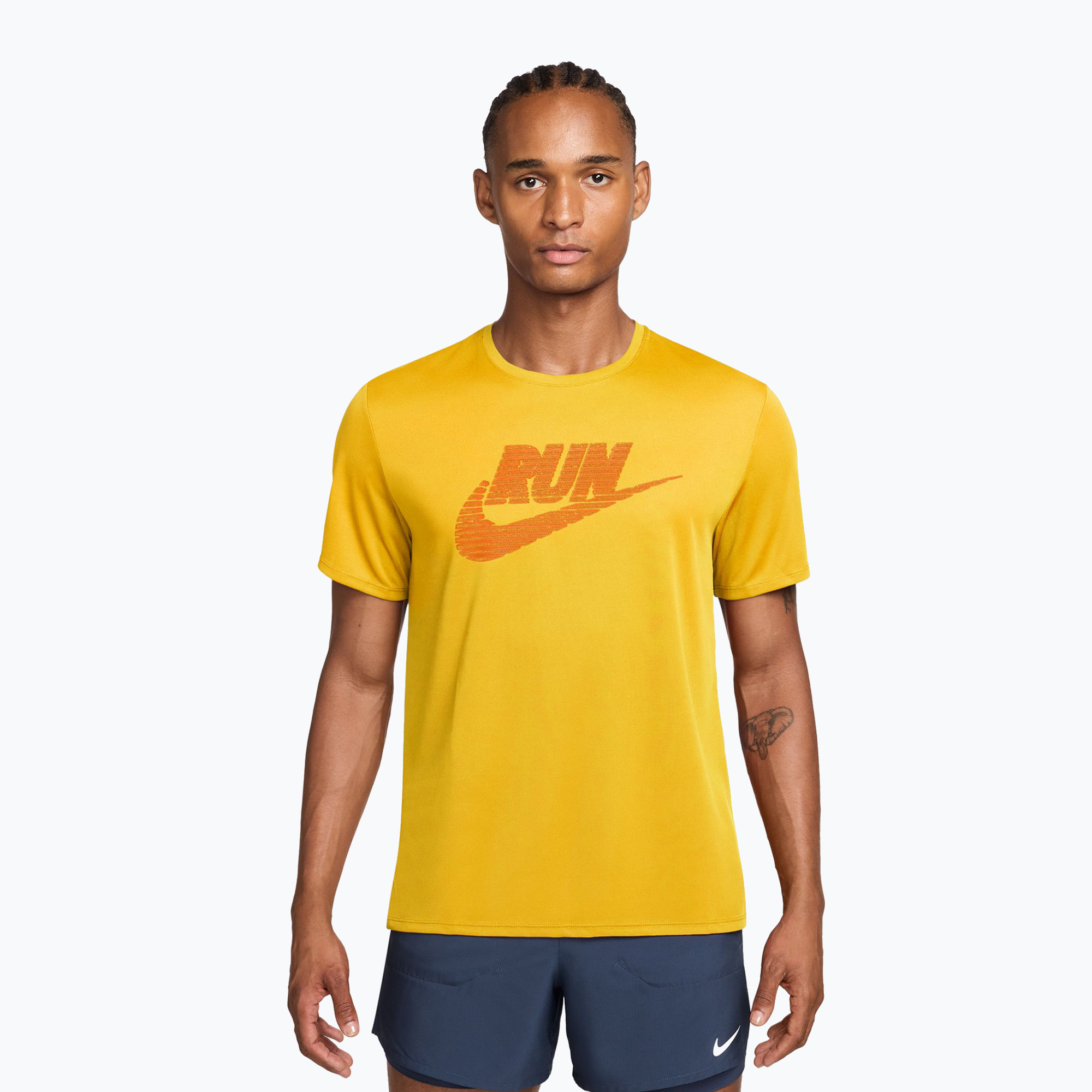 Мъжка тениска за бягане Nike Miler Dri-Fit UV laser orange/total orange