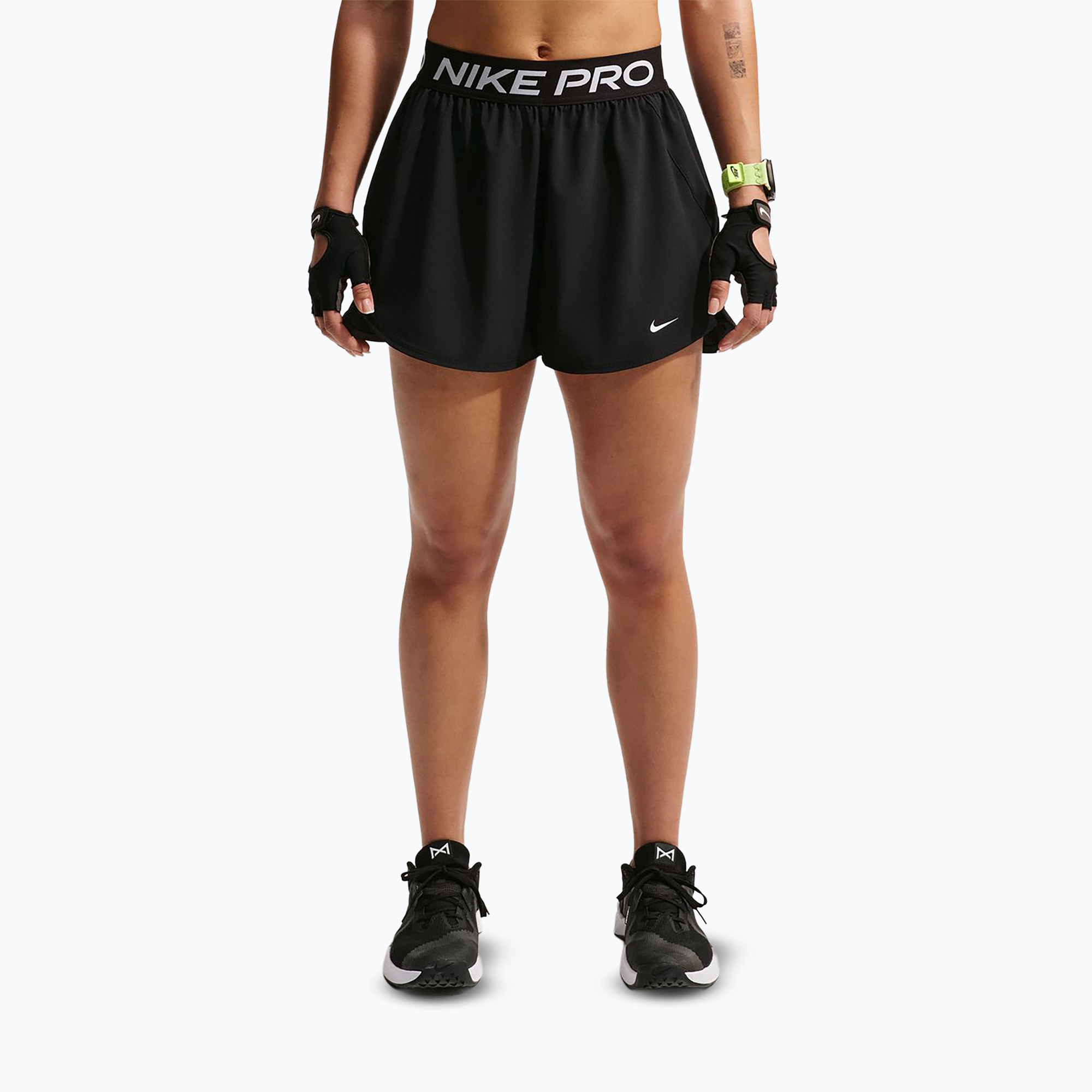 Spodenki treningowe damskie Nike Pro 2in1 black/white 