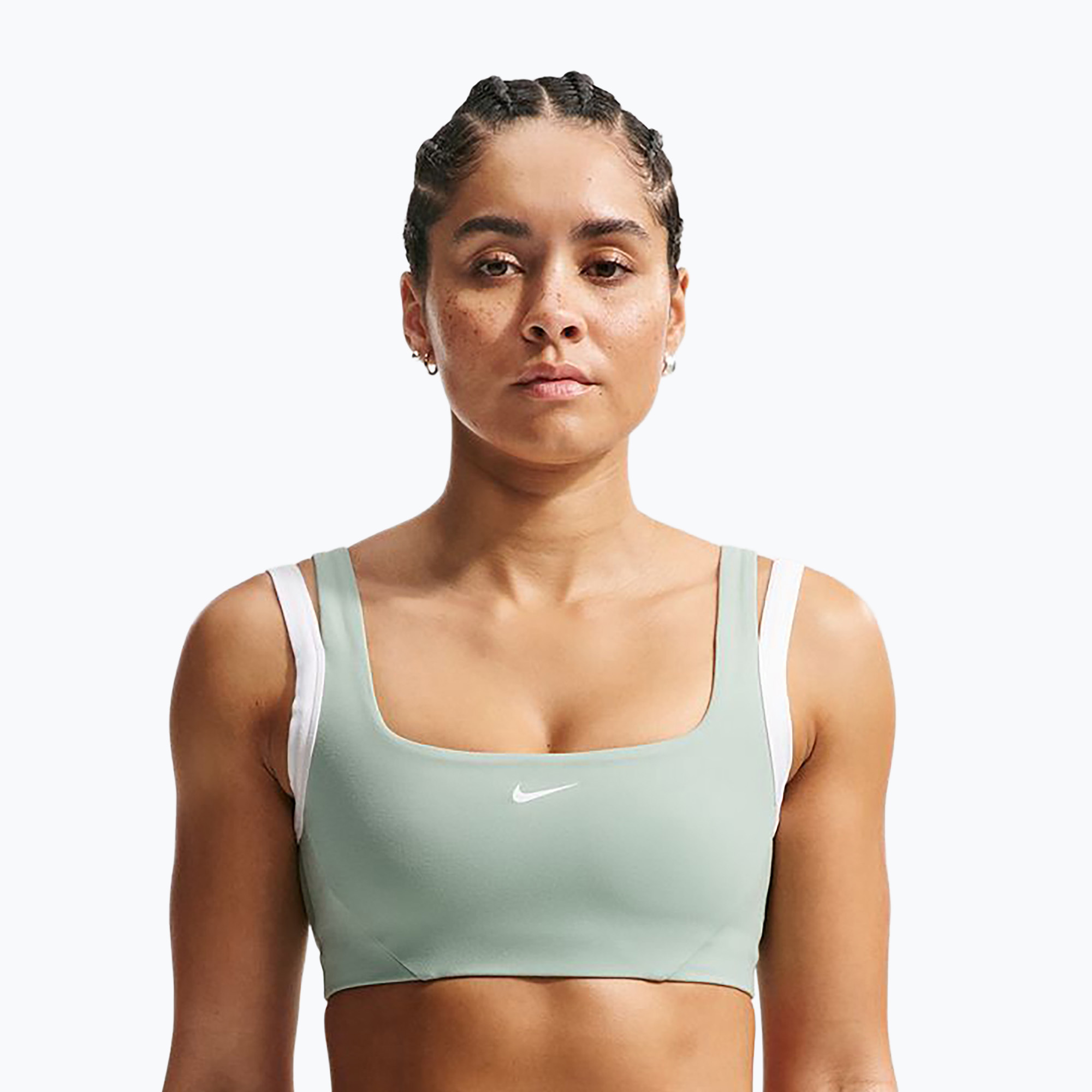 Biustonosz treningowy Nike One Light Support steam/white/white 