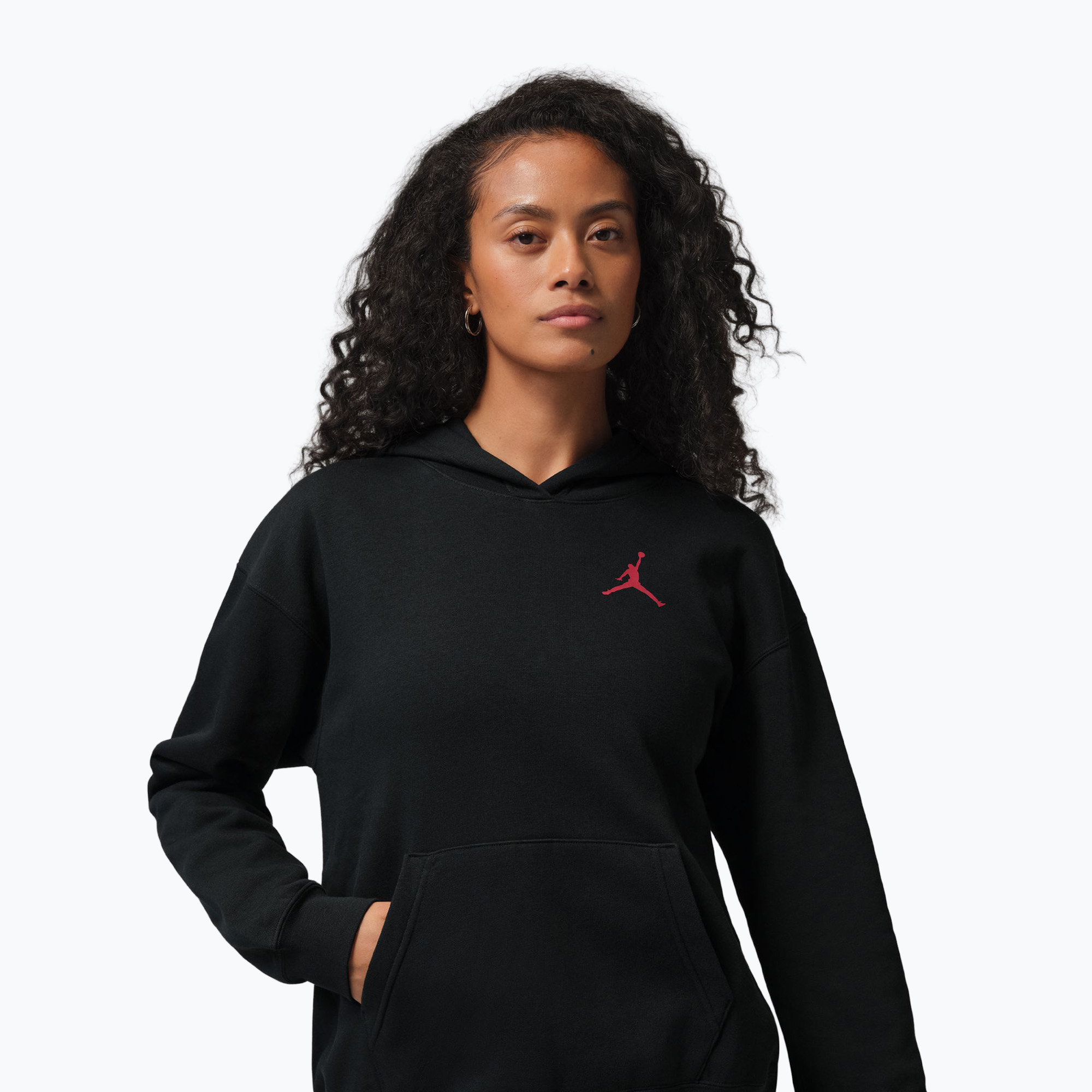Bluza damska Nike Jordan Fleece Hoodie black/gym red