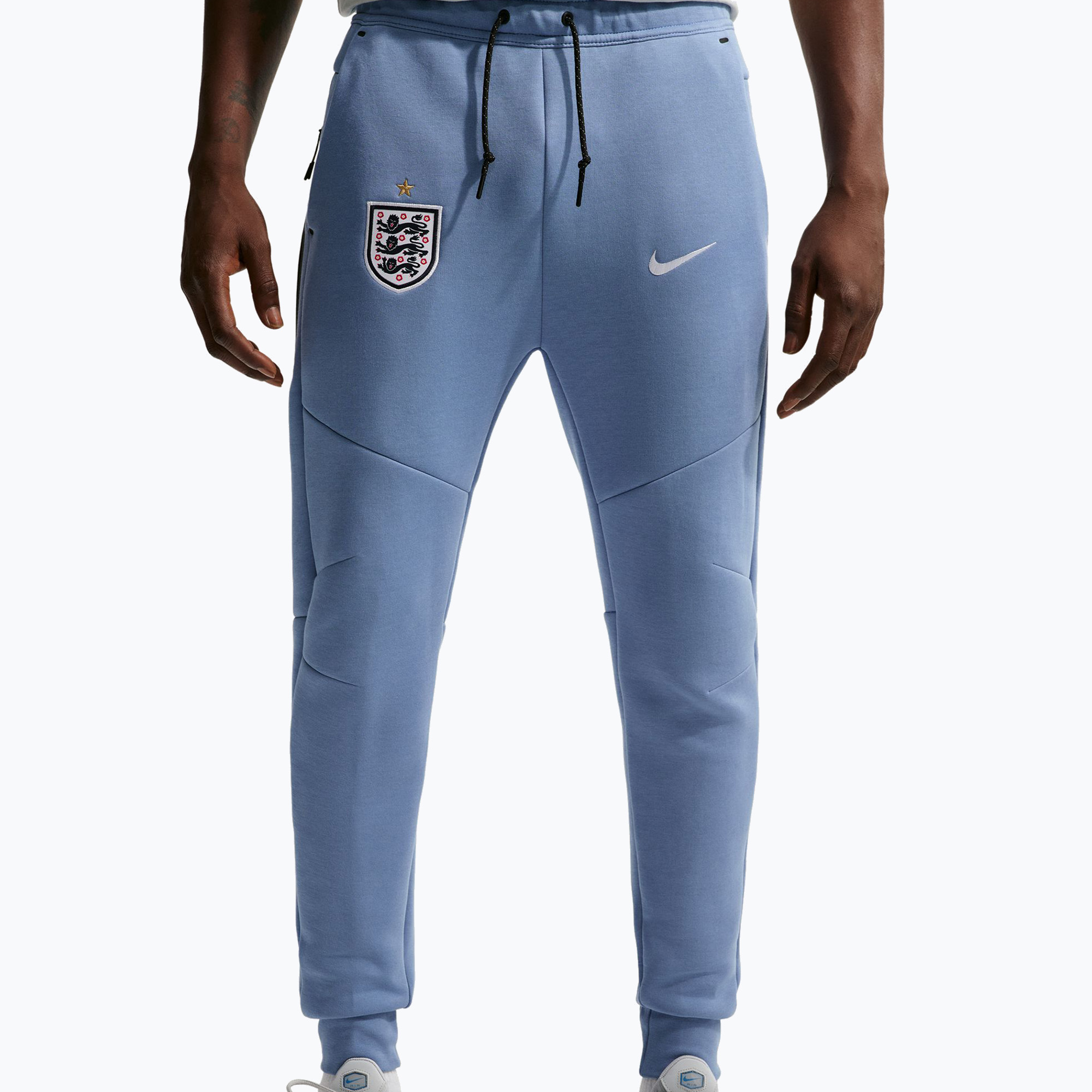 Мъжки футболни панталони Nike England Tech Fleece Soccer Joggers work blue/white