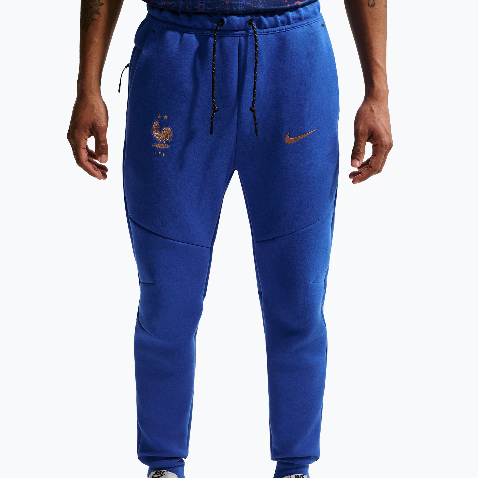Мъжки футболни панталони Nike FFF Tech Fleece Joggers game royal/metallic copper
