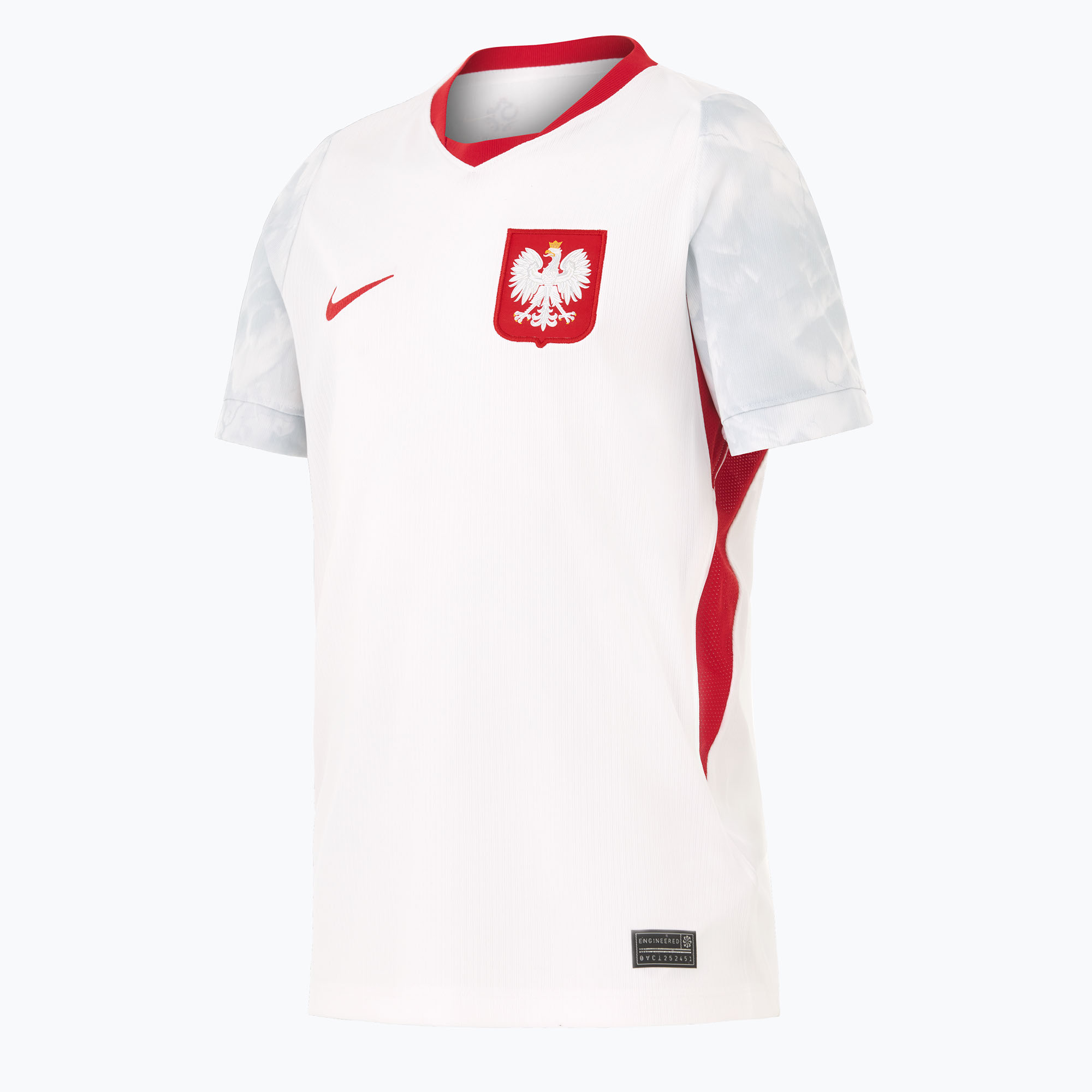 Детска футболна тениска Nike Dri-Fit Poland Stadium Home 2026 white/field silver