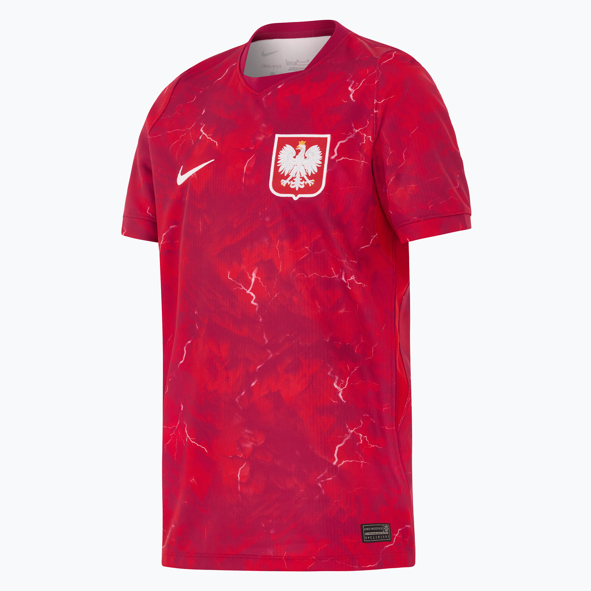 Детска футболна тениска Nike Dri-Fit Poland Stadium Away 2026 noble red/sport red