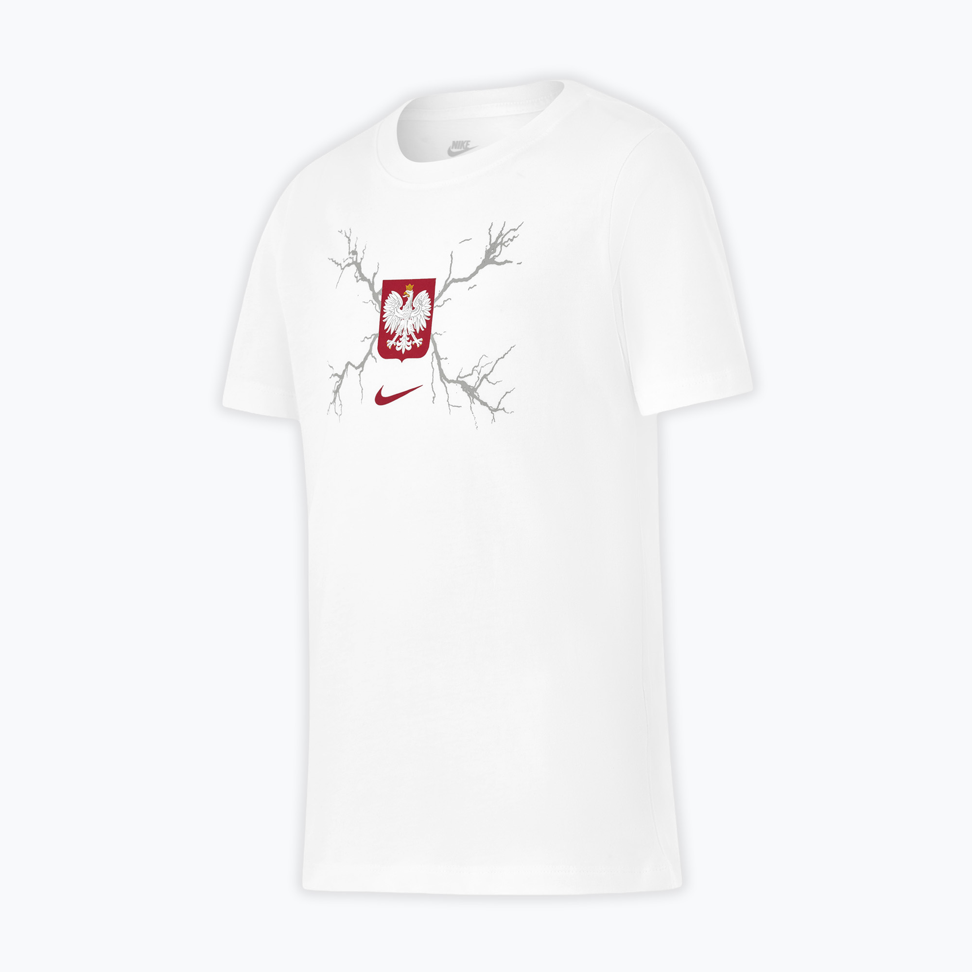 Tricou de fotbal pentru copii Nike Graphic Poland alb