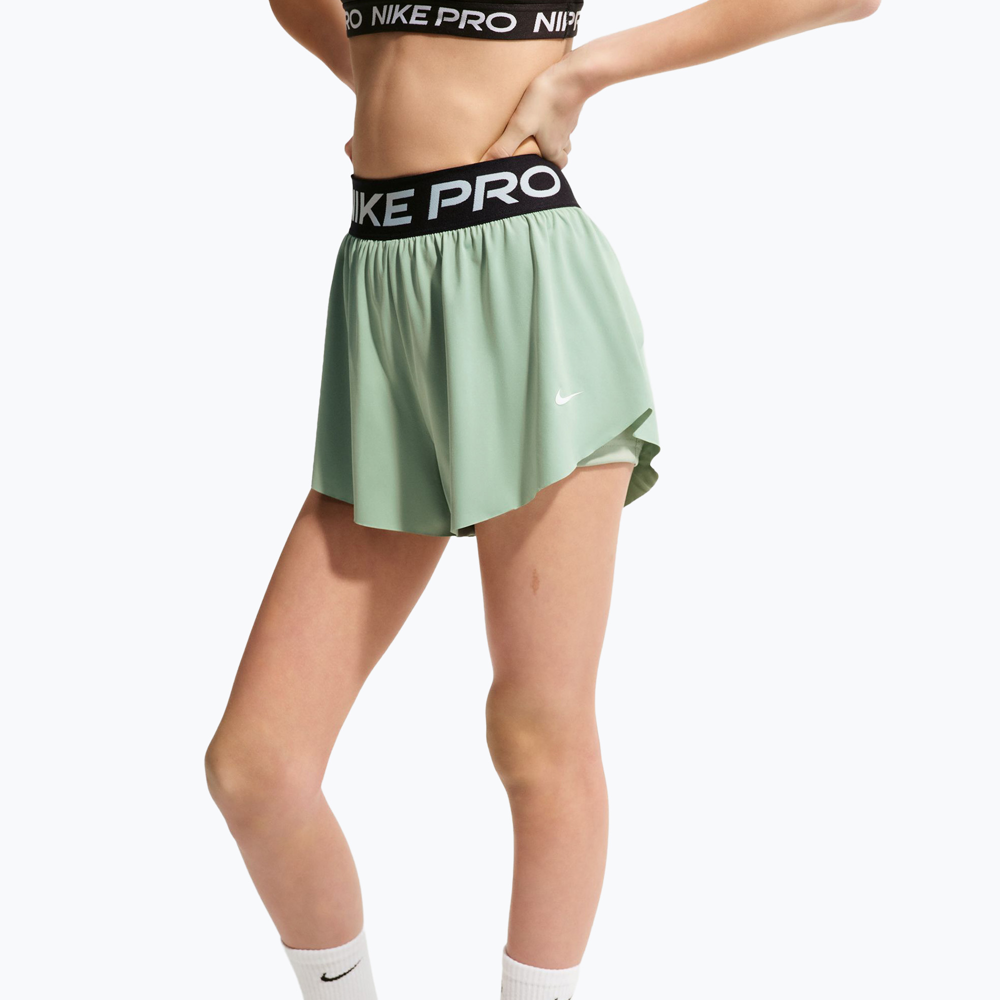 Spodenki dziecięce Nike Pro Dri-Fit 2in1 steam/black/white 