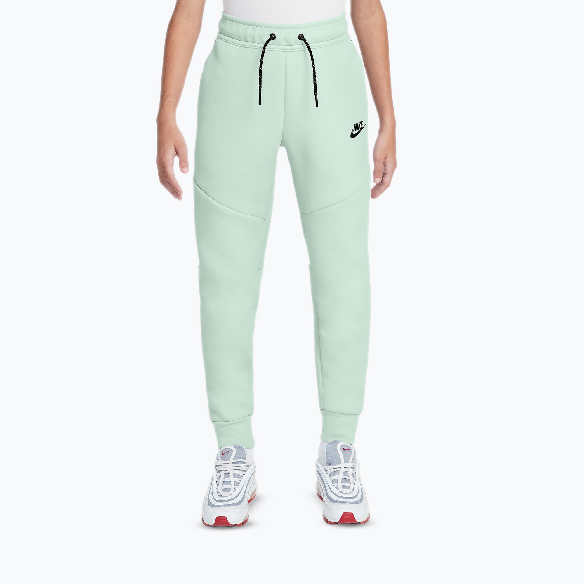 Spodnie dziecięce Nike Sportswear Tech Fleece barely green/black/black 