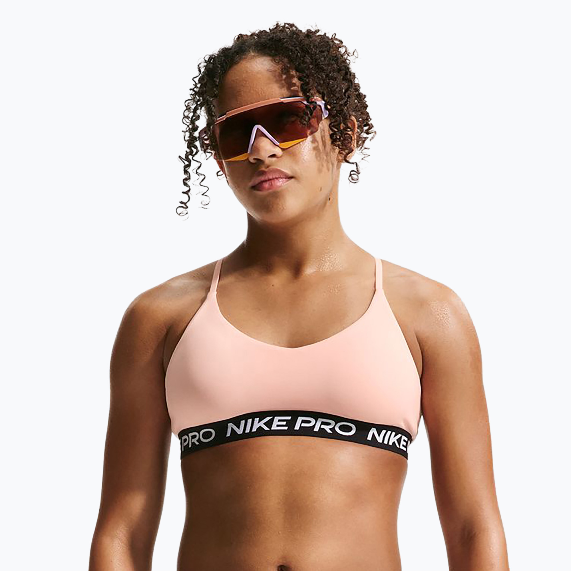Детски спортен сутиен Nike Pro Indy arctic orange/black/white