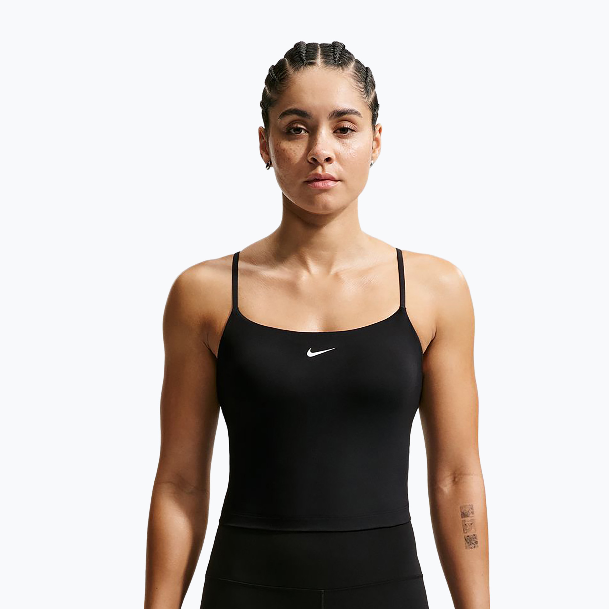 Biustonosz treningowy Nike One Medium Support black/white 