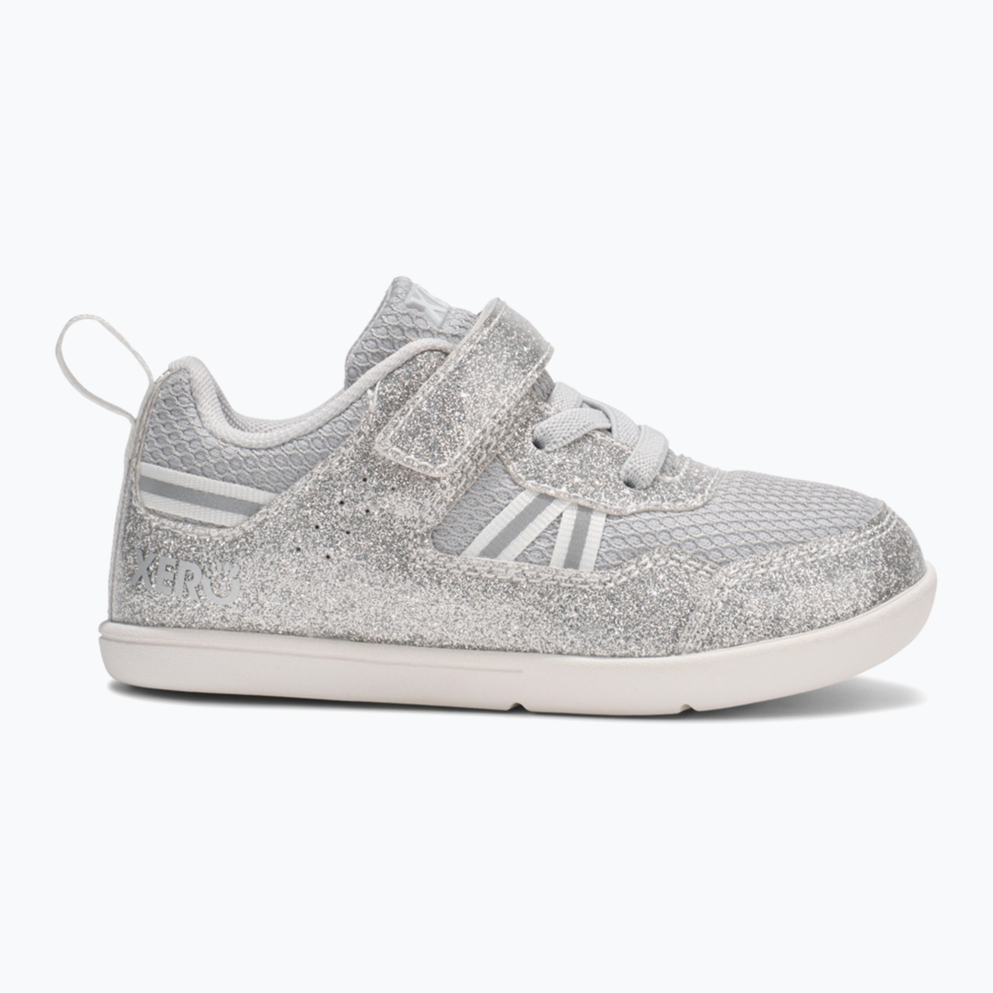 Детски обувки barefoot Xero Shoes Prio silver glitter