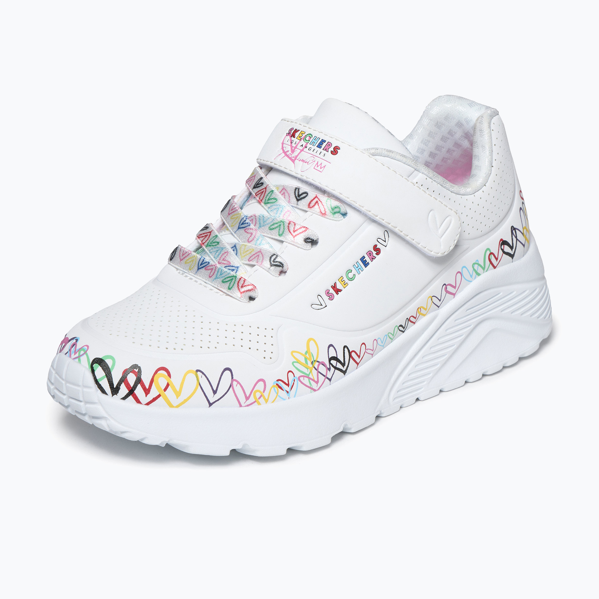 Детски обувки SKECHERS Uno Lite Heart Craze white/multi