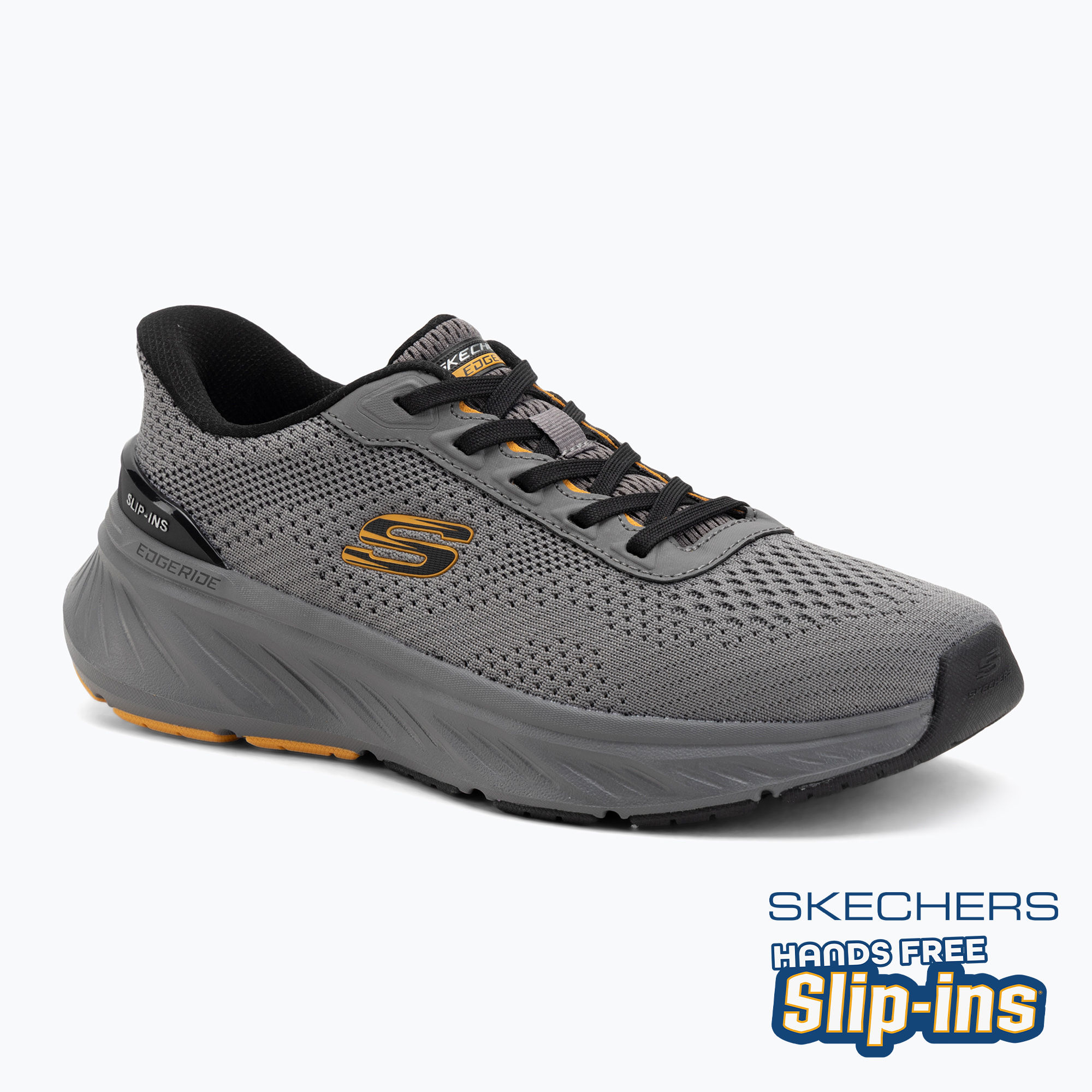 Buty męskie SKECHERS Edgeride Erlson charcoal/yellow 