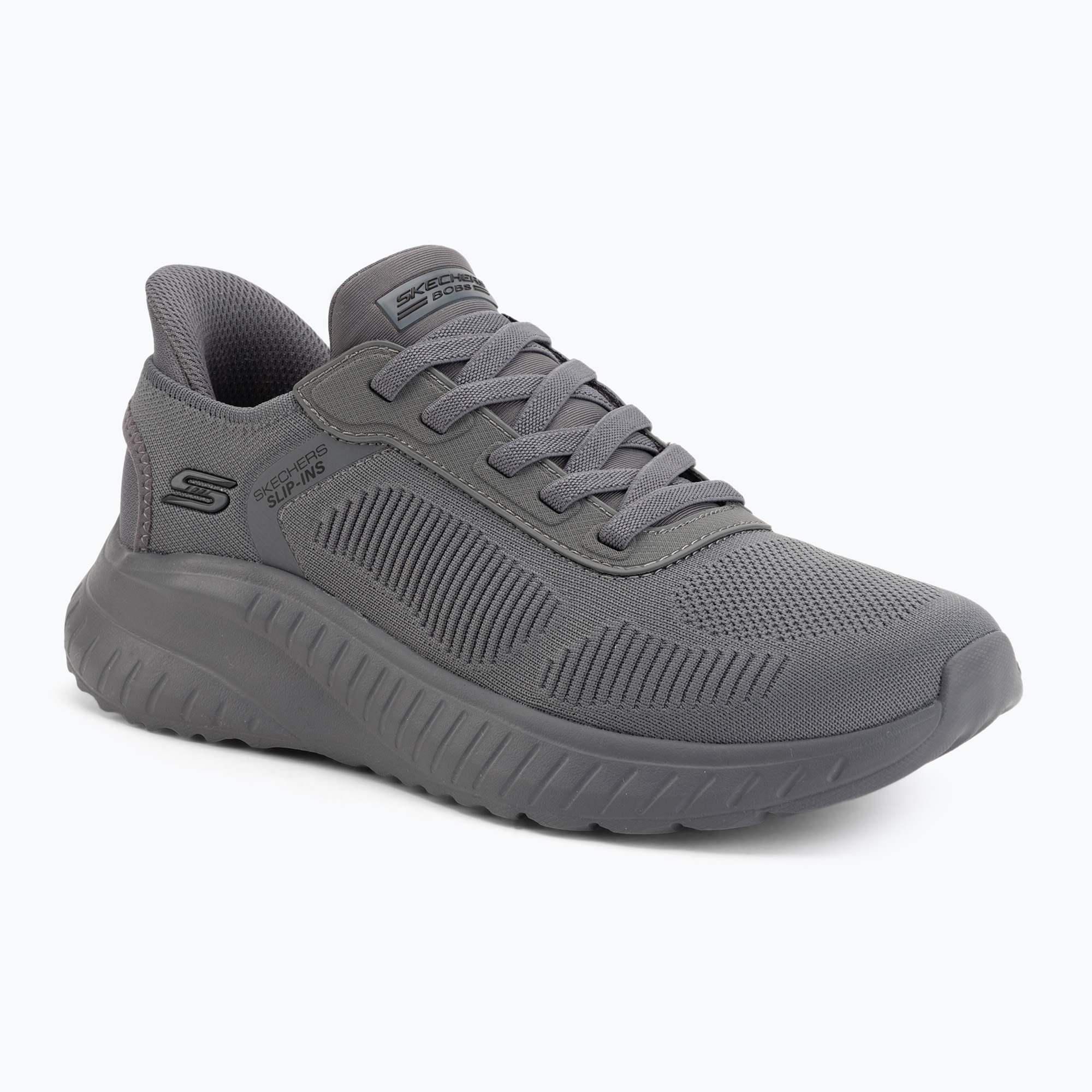 Buty męskie SKECHERS Bobs Squad Chaos Solid Step gray 