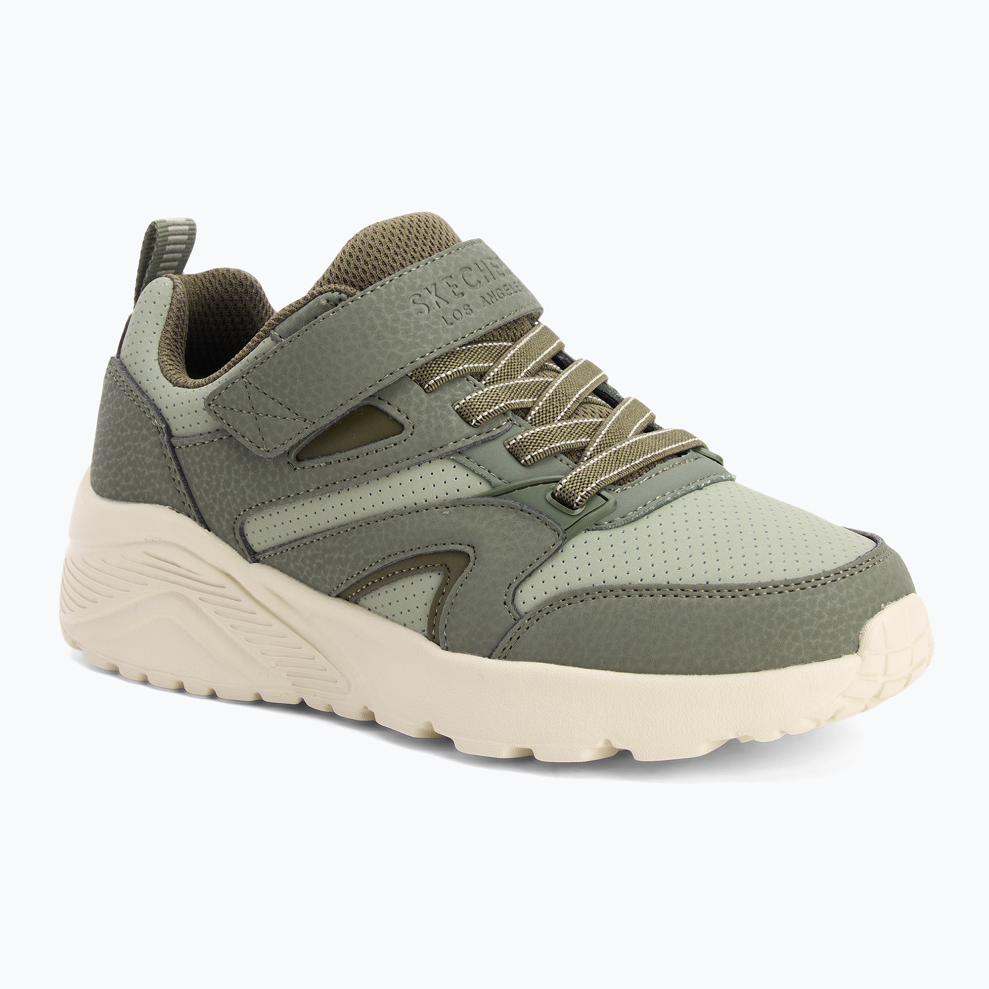 Buty dziecięce SKECHERS Uno Lite Echo Surge olive 