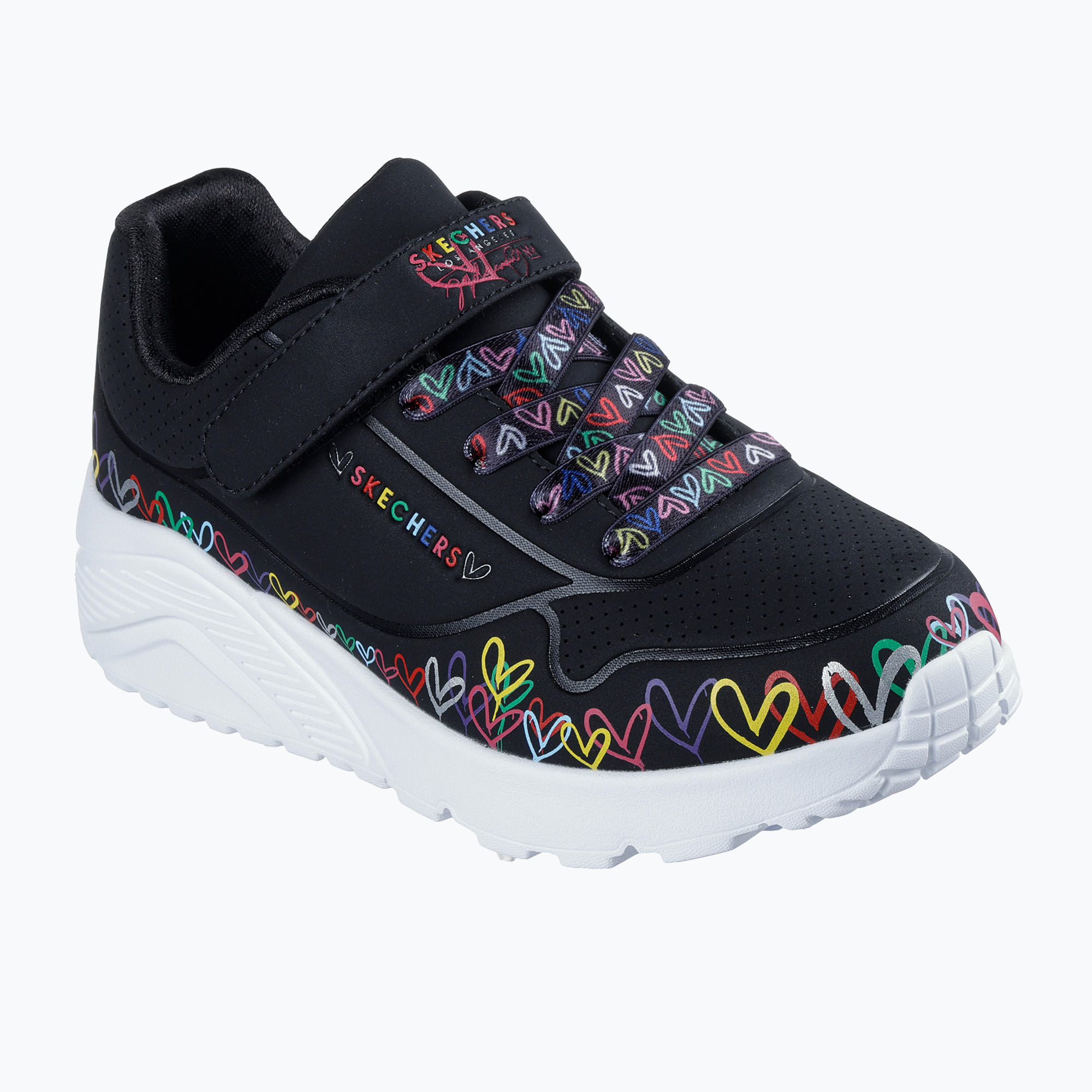 Buty dziecięce SKECHERS Uno Lite Heart Craze black/multi 