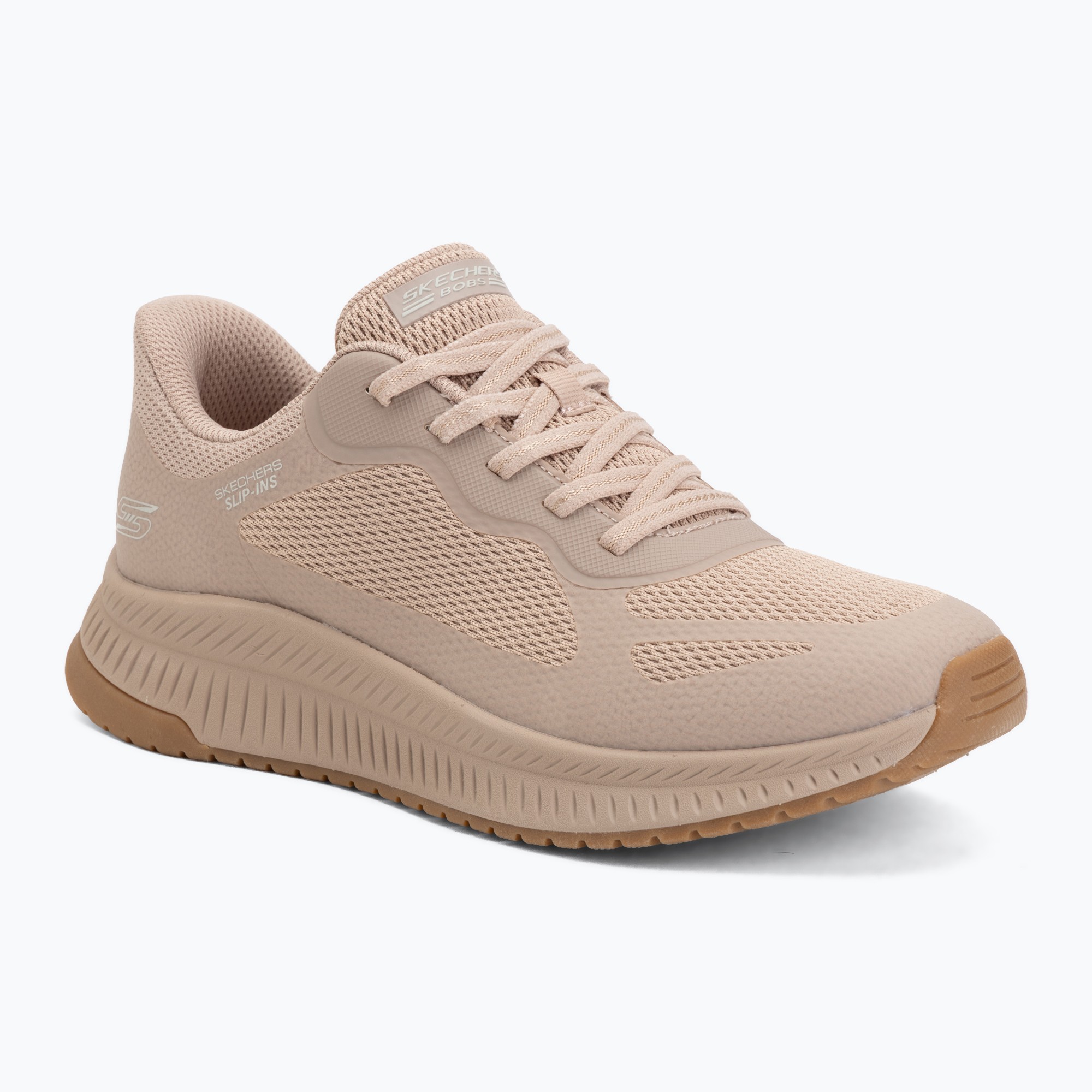 Buty damskie SKECHERS Bobs Squad 4 Staple Look beige 