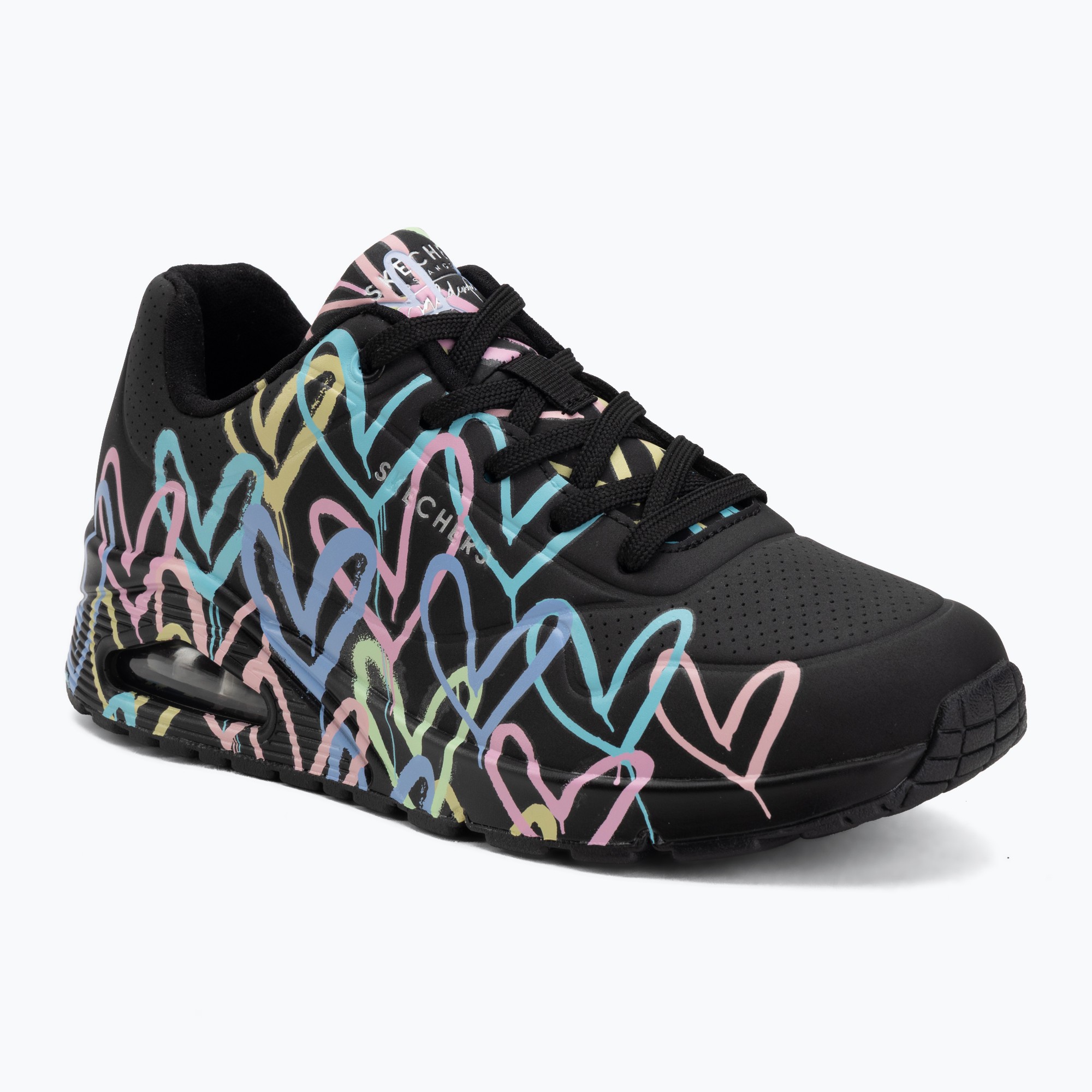 Buty damskie SKECHERS JGoldcrown Uno Spread The Love black 