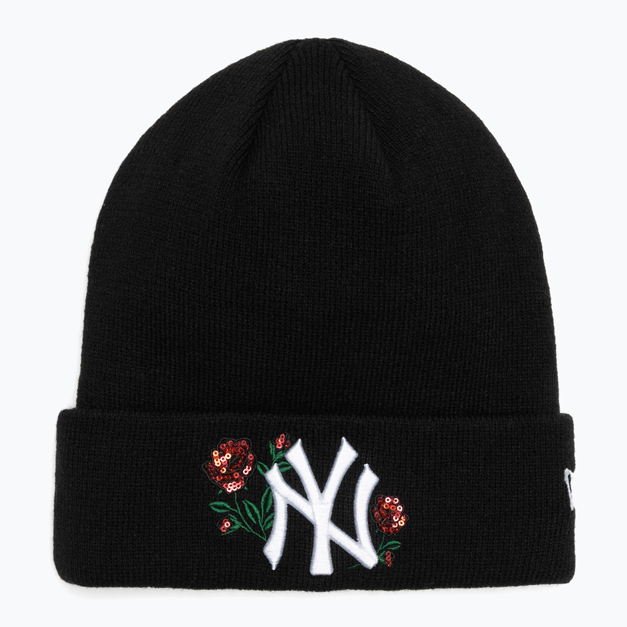 Дамска зимна шапка New Era Sequin Rose Beanie New Yor Yankees black