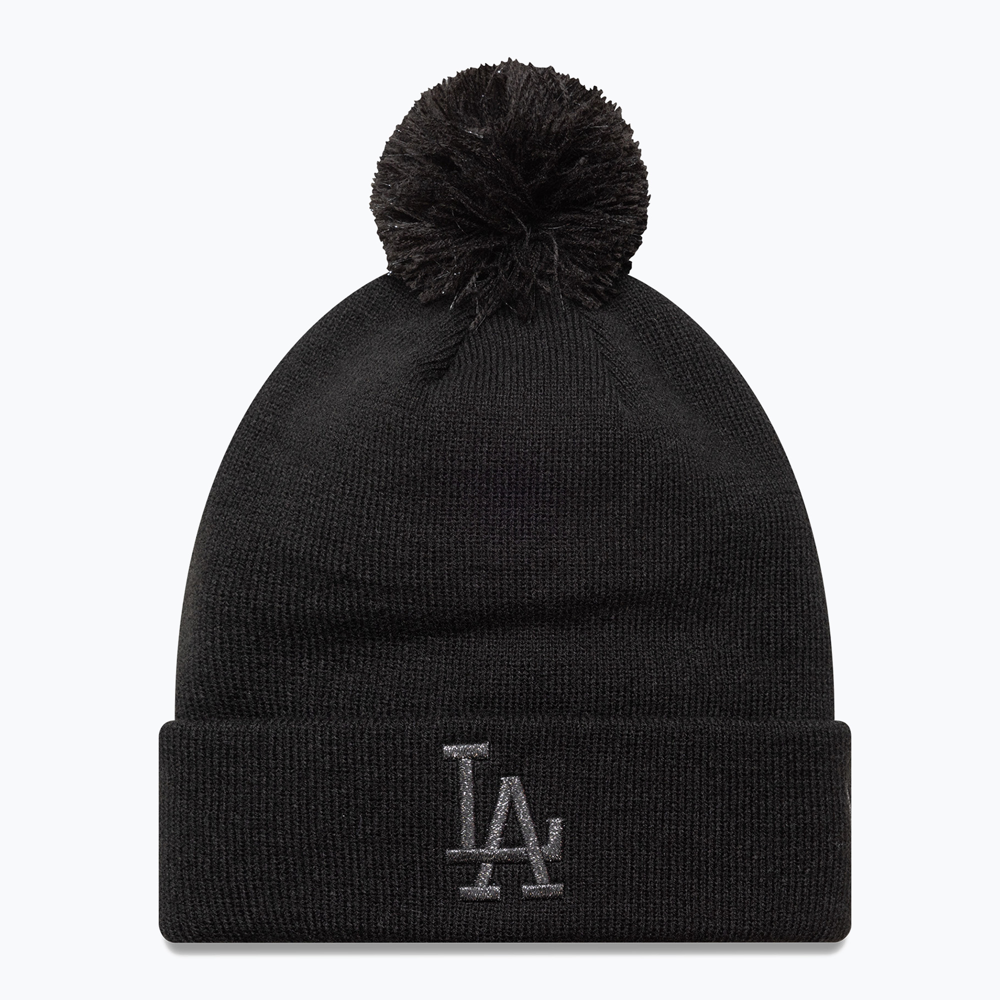 Czapka zimowa damska New Era Metallic Bobble Los Angeles Dodger blacks 
