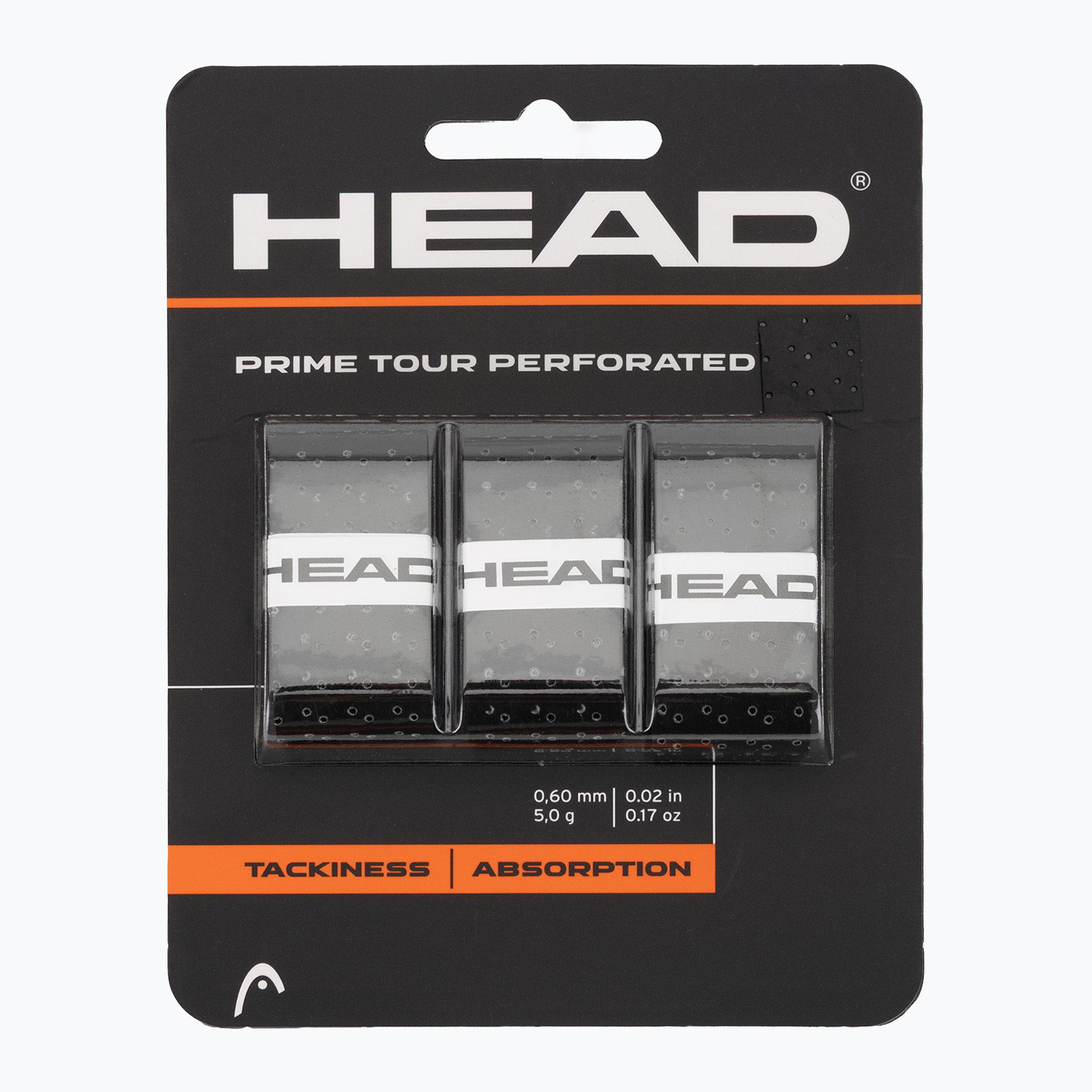 Învelișuri pentru rachete de tenis HEAD Prime Tour Perforated 3 buc. black