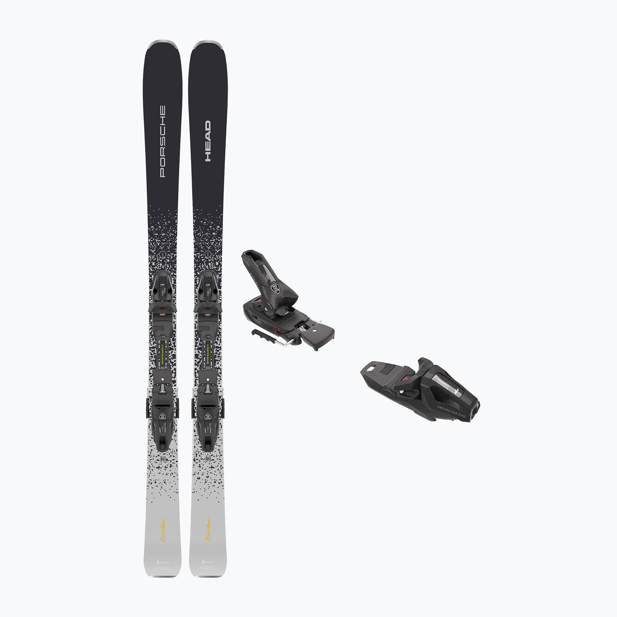 Ски за спускане със ски автомати HEAD Porsche 8 Series SW BB-PR   Protector Evo PR 13 GW black/grey