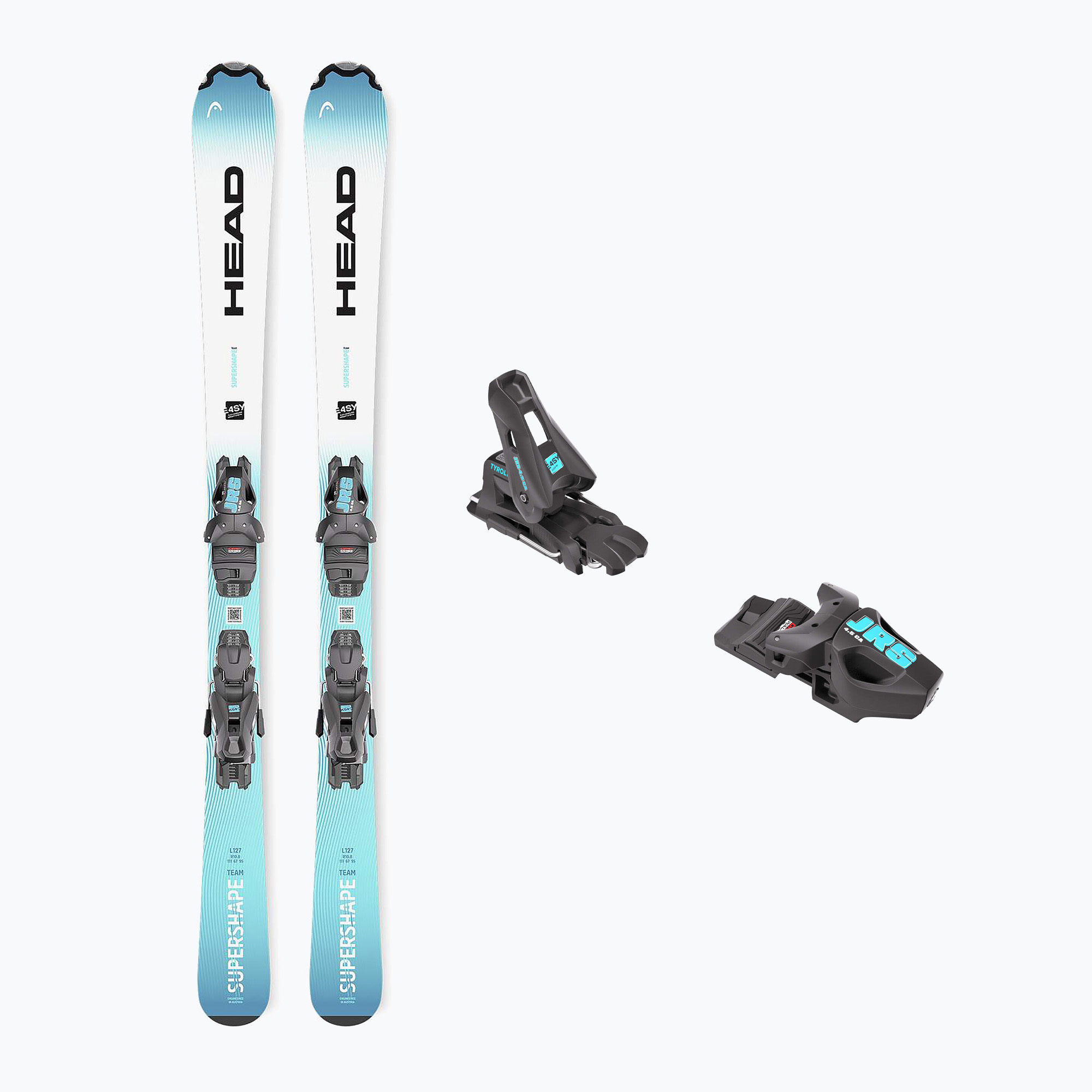 Детски ски за спускане със ски автомати HEAD Supershape Team Easy JRS   Jrs 4.5 GW CA blue/white