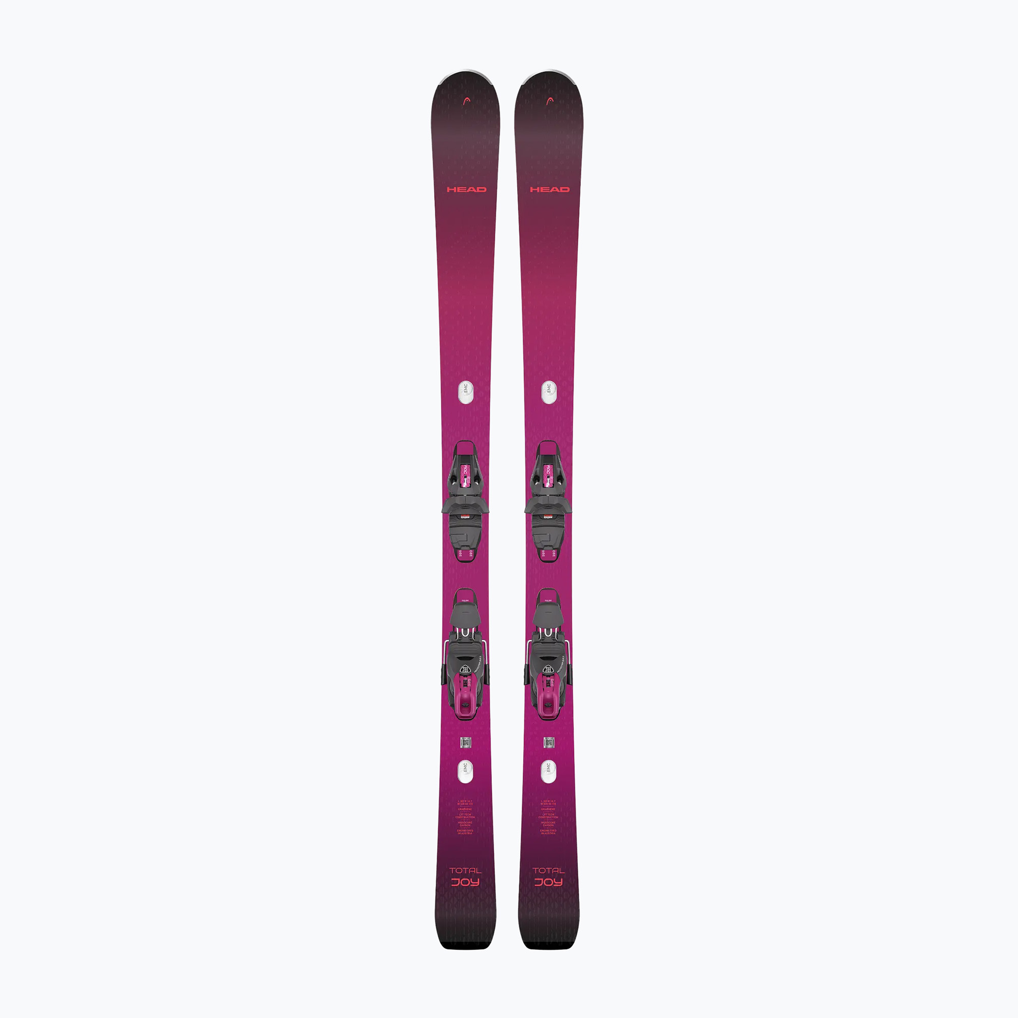 Дамски ски за спускане със ски автомати HEAD e-Total Joy SW SLR BB Joy Pro   Protector SLR 11 GW aubergine/red