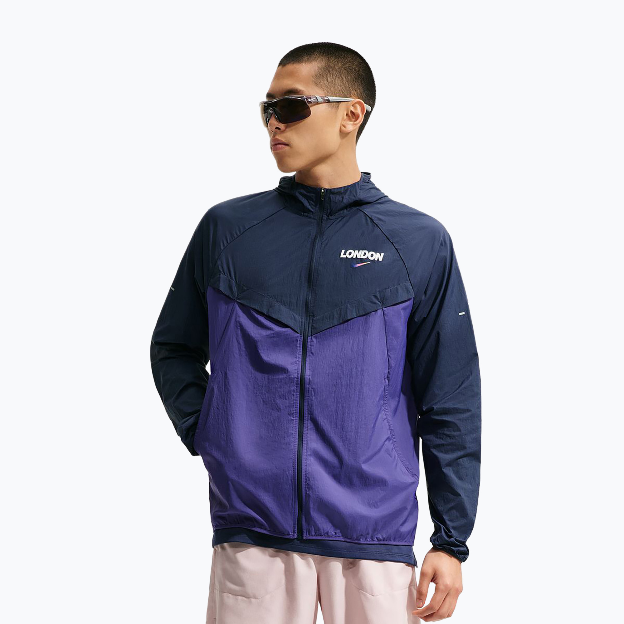 Kurtka do biegania męska Nike Stride Dri-Fit ADV midnight navy/court purple 