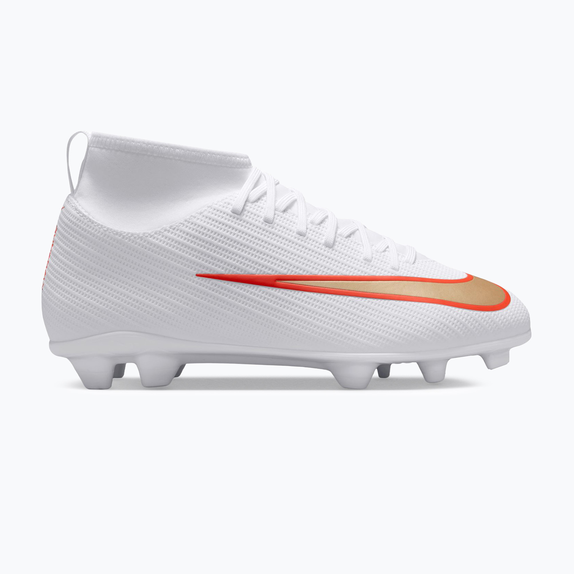 Încălțăminte de fotbal pentru copii Nike Jr. Mercurial Superfly 11 Club white/bright crimson/blur