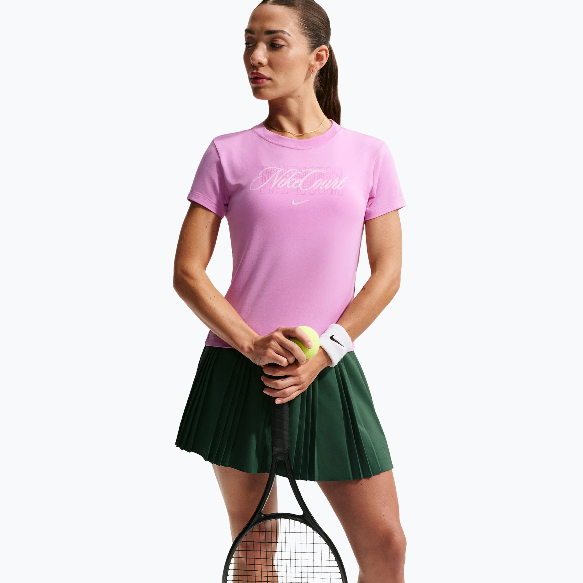 Koszulka tenisowa damska Nike Court Heritage light magenta/pink foam 