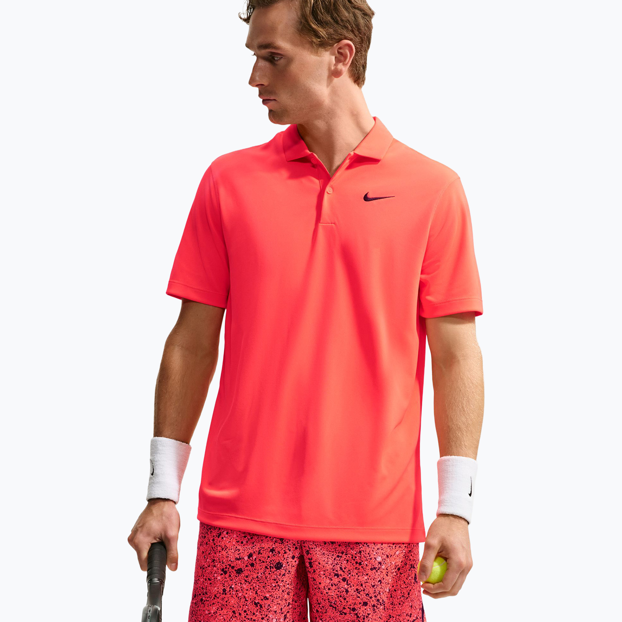 Koszulka tenisowa męska Nike Court Dri-Fit Polo Solid bright crimson/black