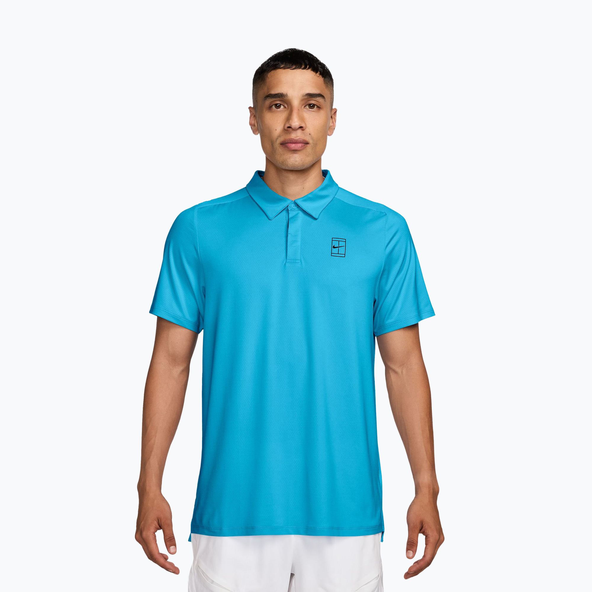 Koszulka polo męska Nike Court Dri-Fit Advantage baltic blue/black 