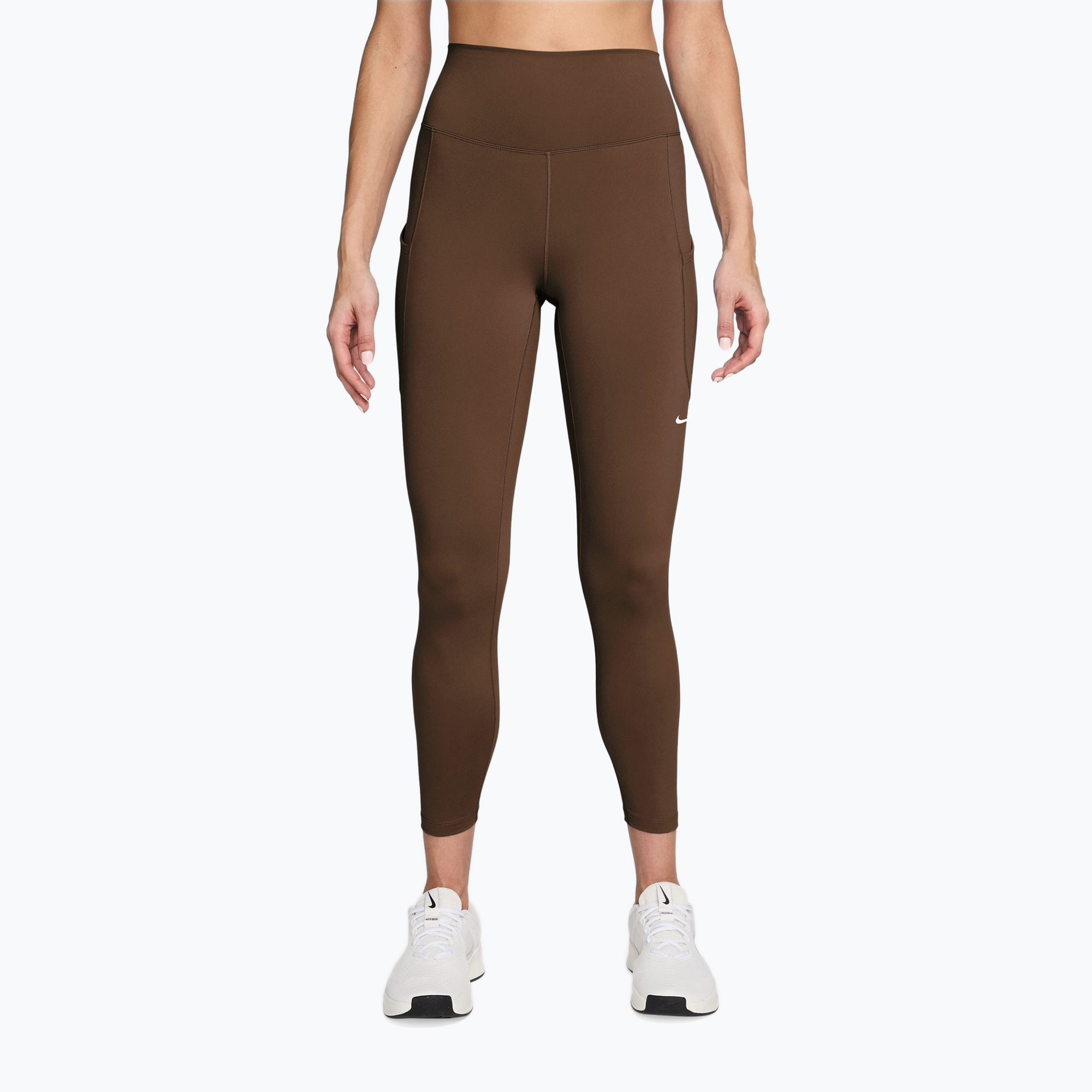 Дамски тренировъчен клин Nike One High-Waisted 7/8 cacao wow/white
