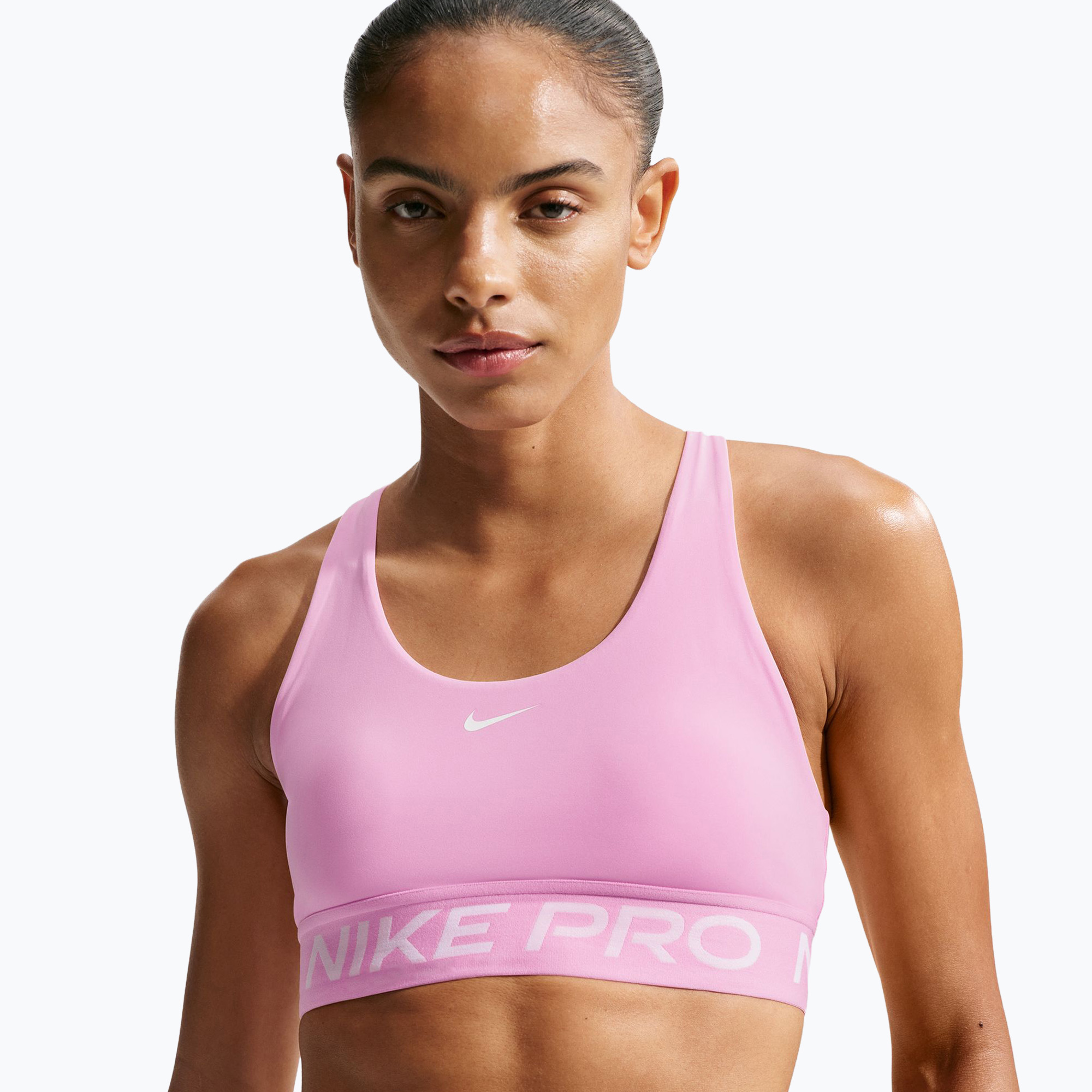 Biustonosz treningowy Nike Pro 365 pink rise/white