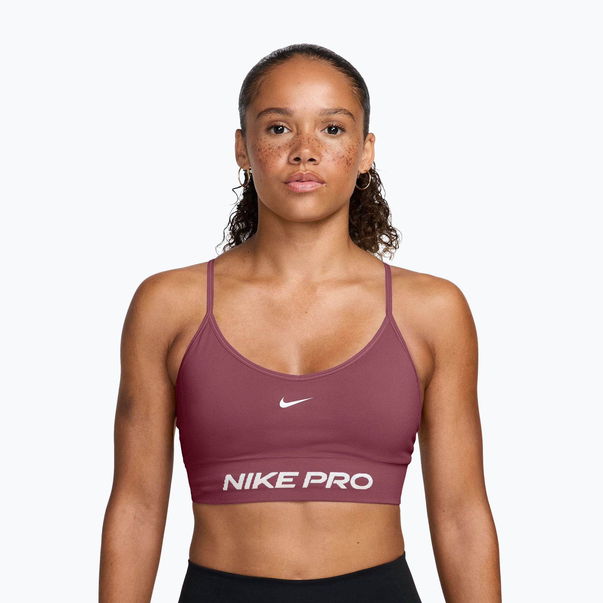 Спортен сутиен  Nike Pro Seamless pink smoke/white