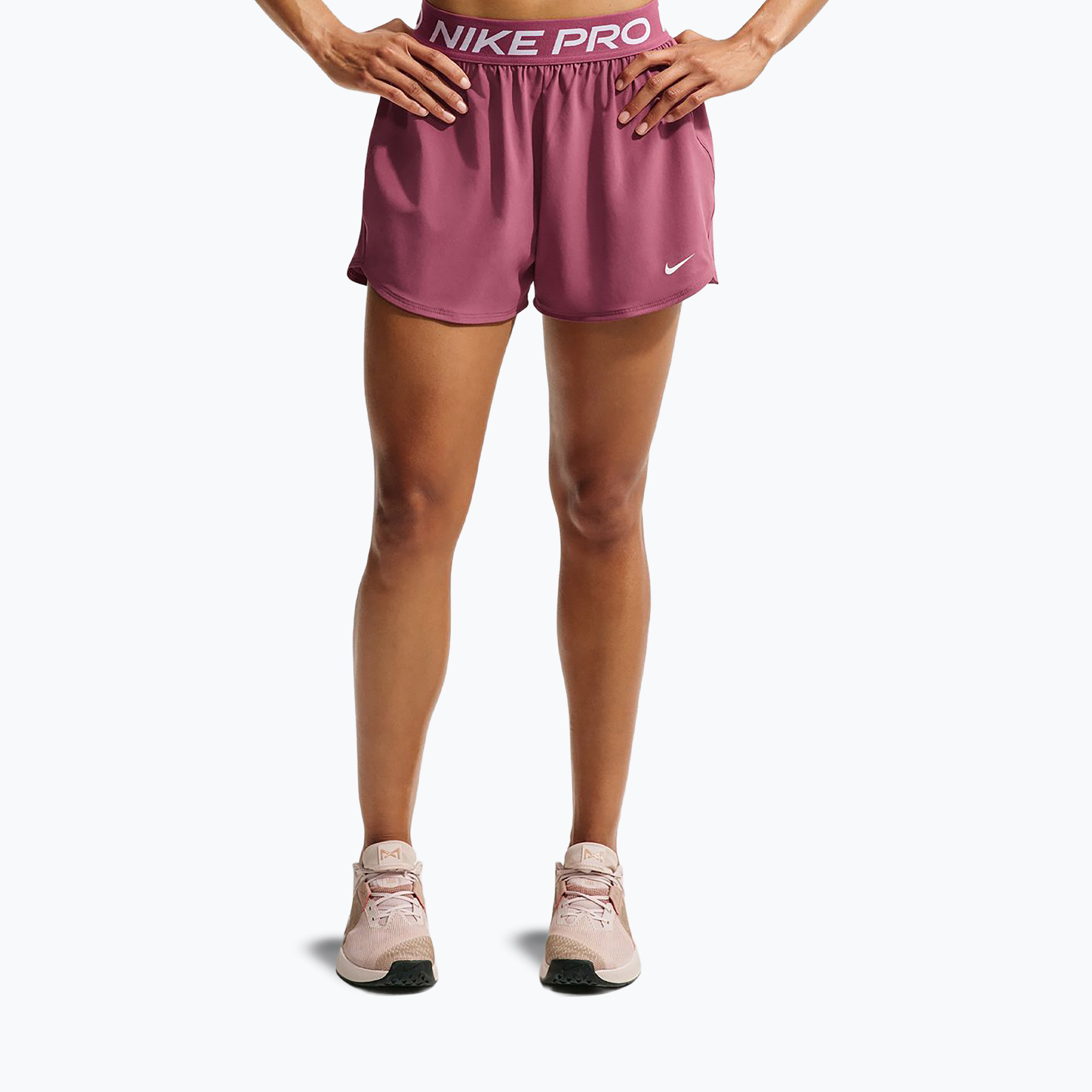 Дамски тренировъчни шорти Nike Pro pink smoke/white