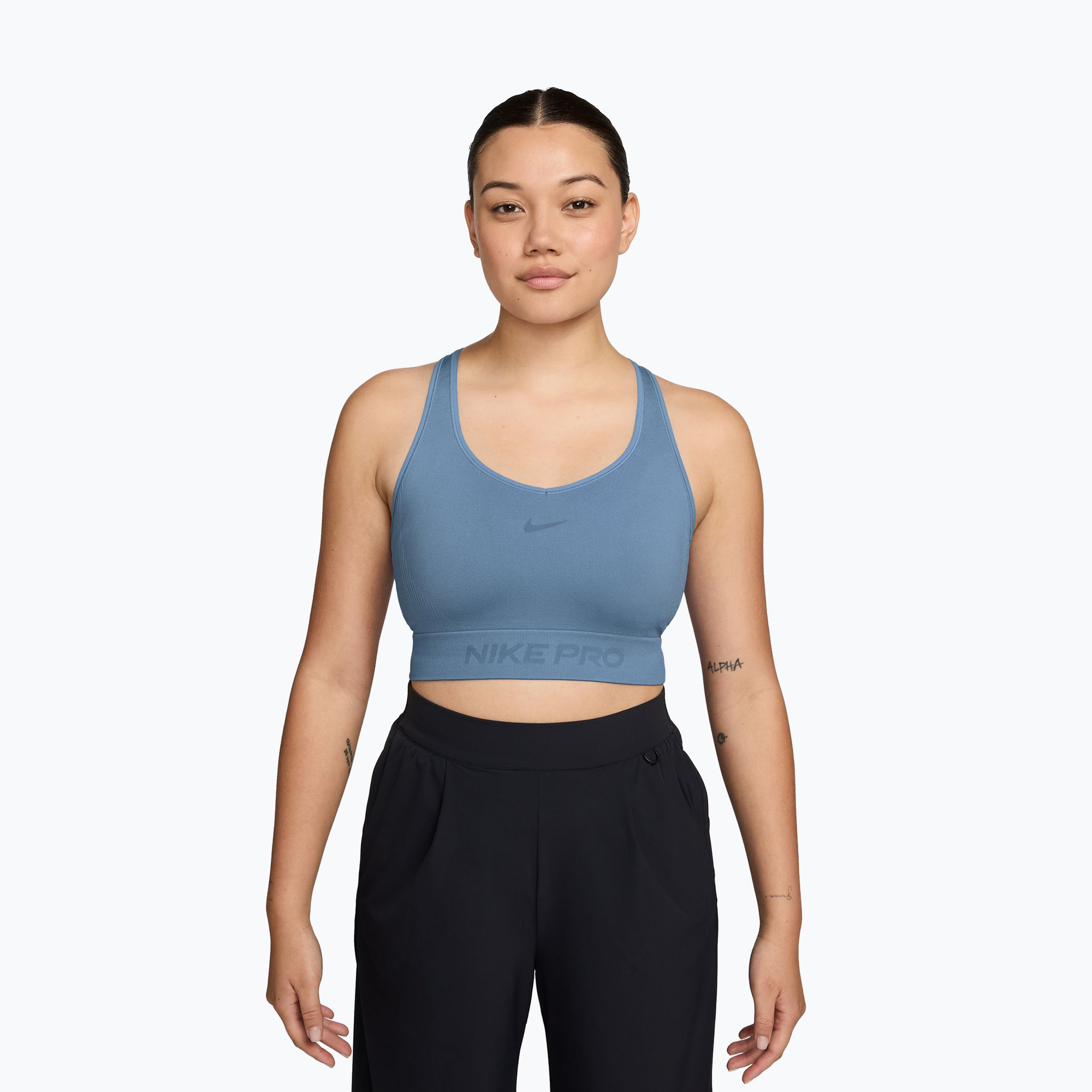 Koszulka treningowa damska Nike Pro Seamless work blue 