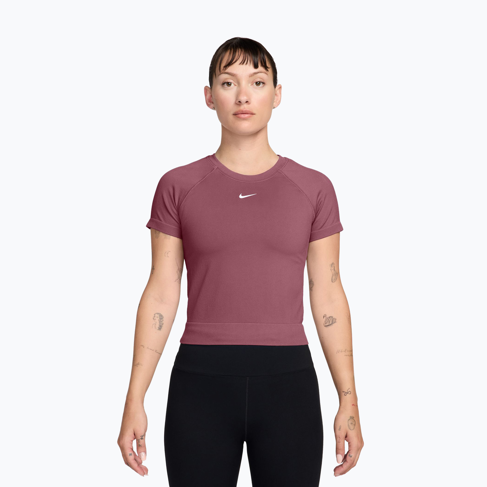 Дамска тренировъчна тениска Nike Pro Seamless pink smoke/white
