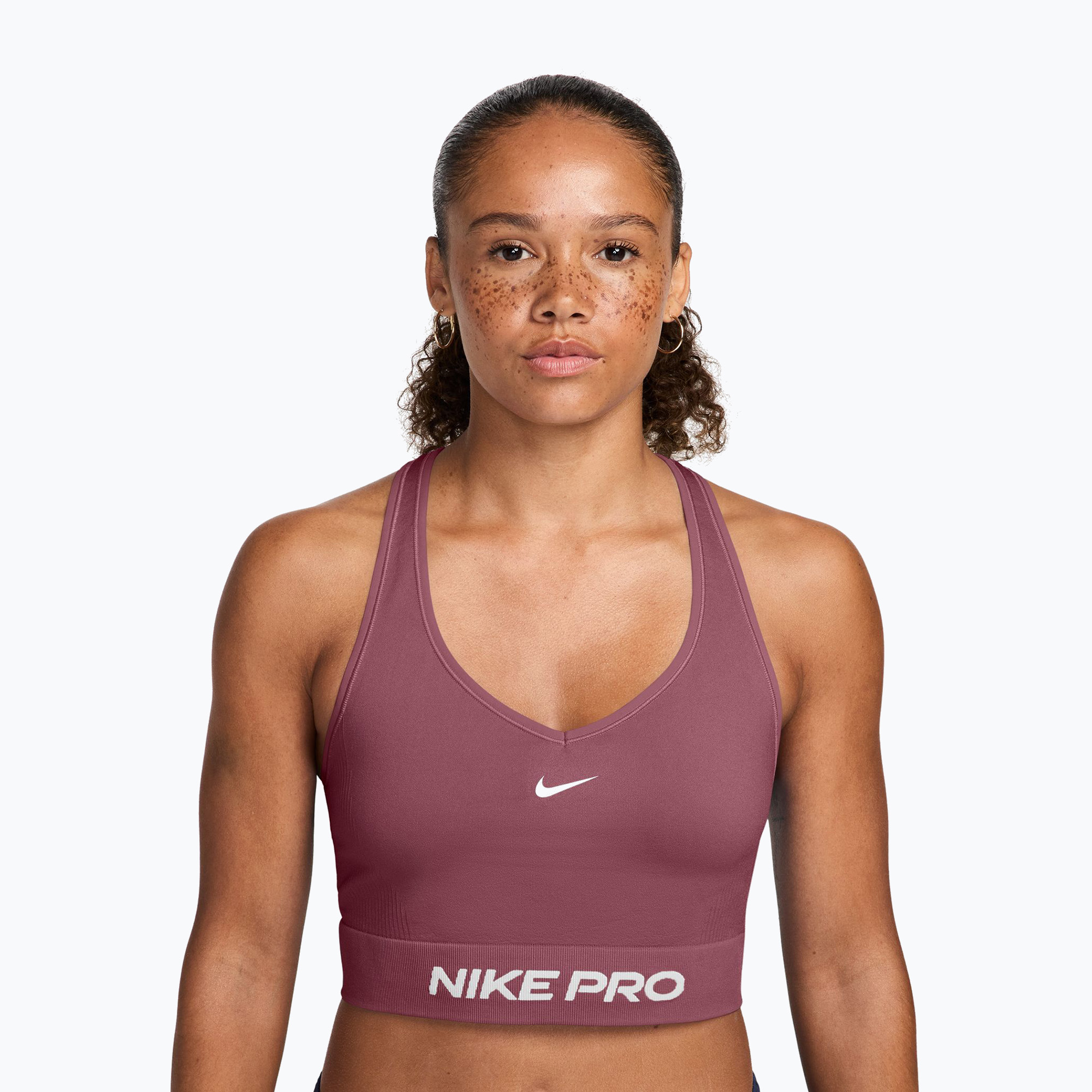 Top de antrenament Nike Pro Seamless pink smoke/white