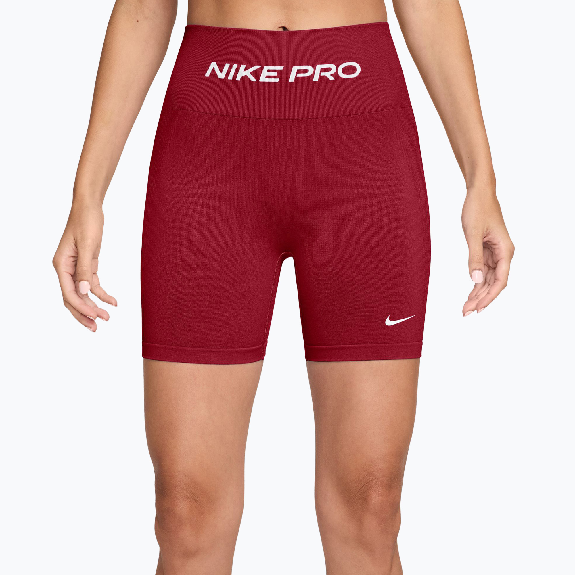 Pantaloni scurți de antrenament pentru femei Nike Pro Seamless tough red/white