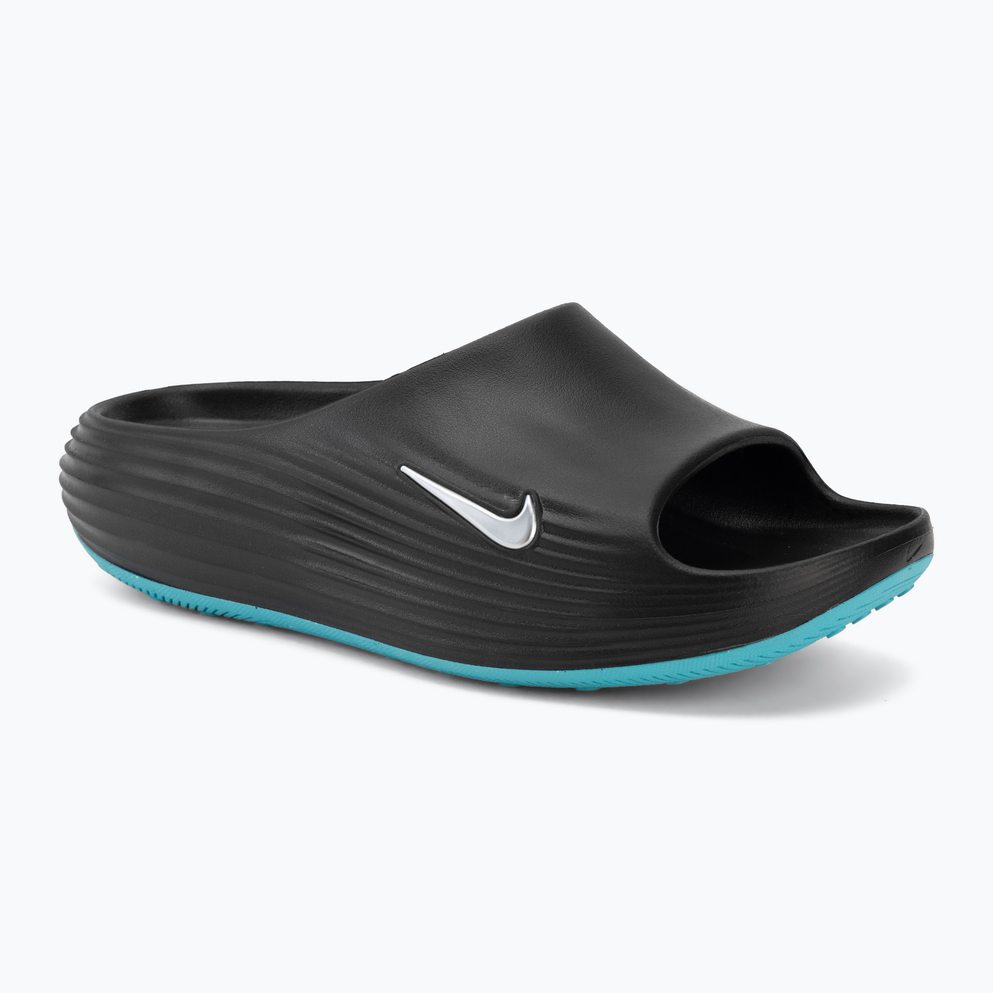 Мъжки чехли Nike ReactX Rejuven8 black/gamma blue/metallic silver