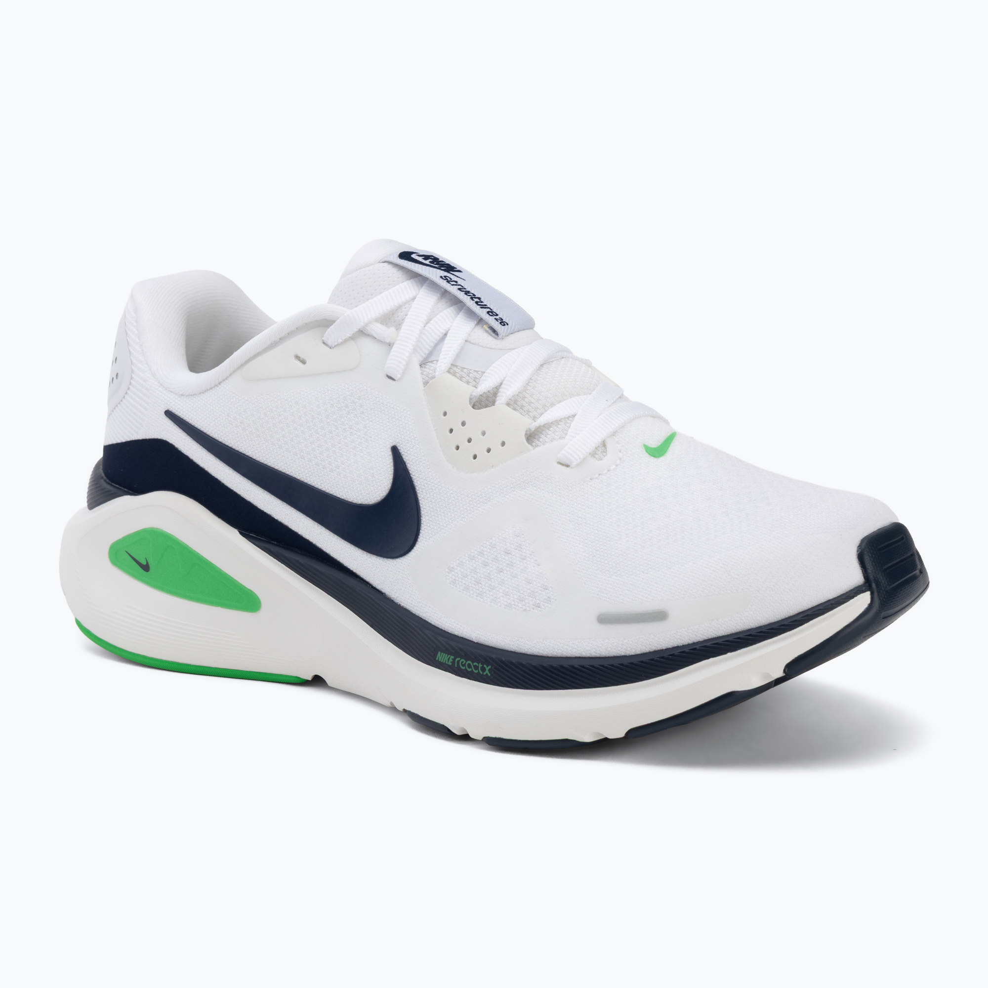 Buty do biegania męskie Nike Structure 26 white/green spark/midnight navy 