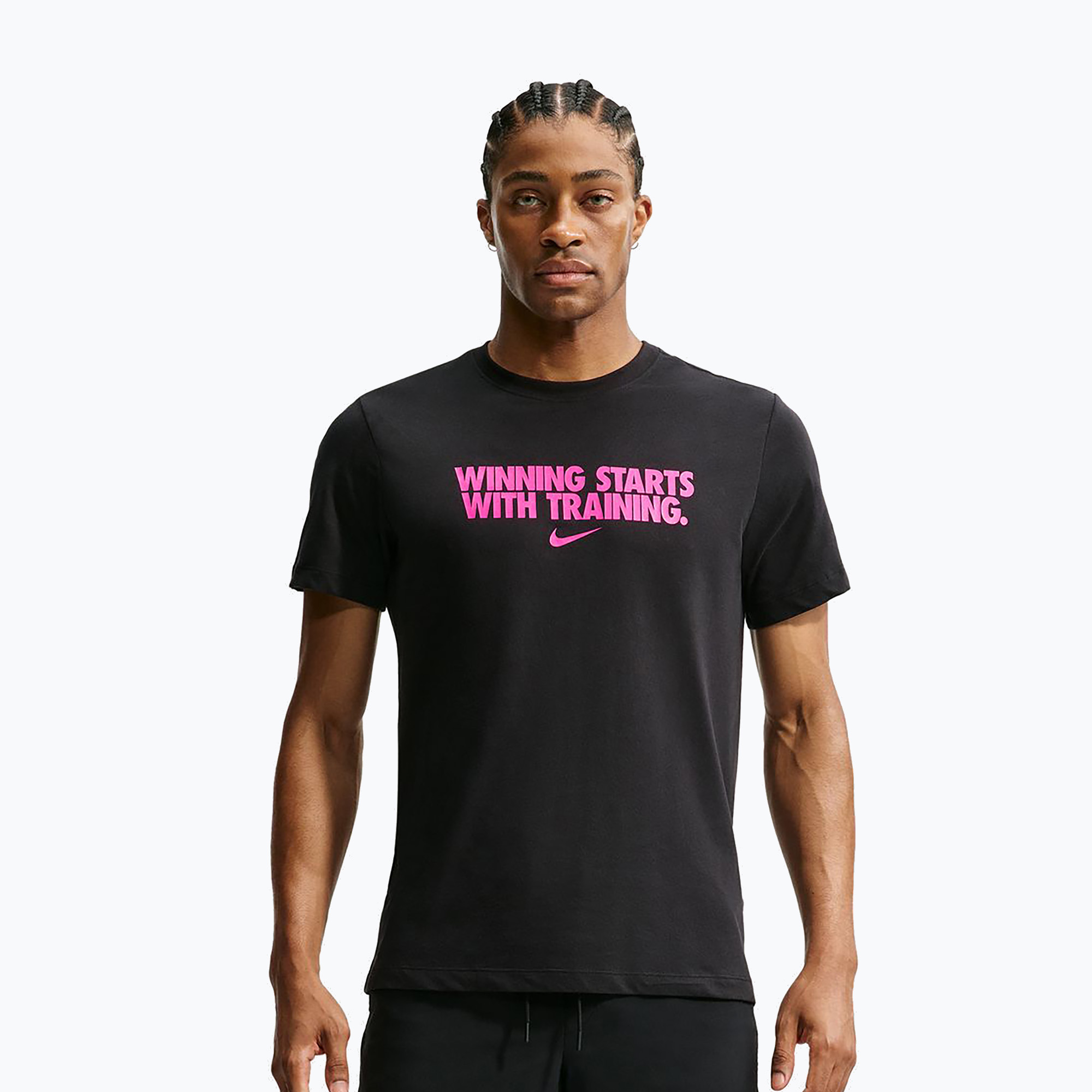 Koszulka treningowa męska Nike Dri-Fit Winning black/hyper pink 