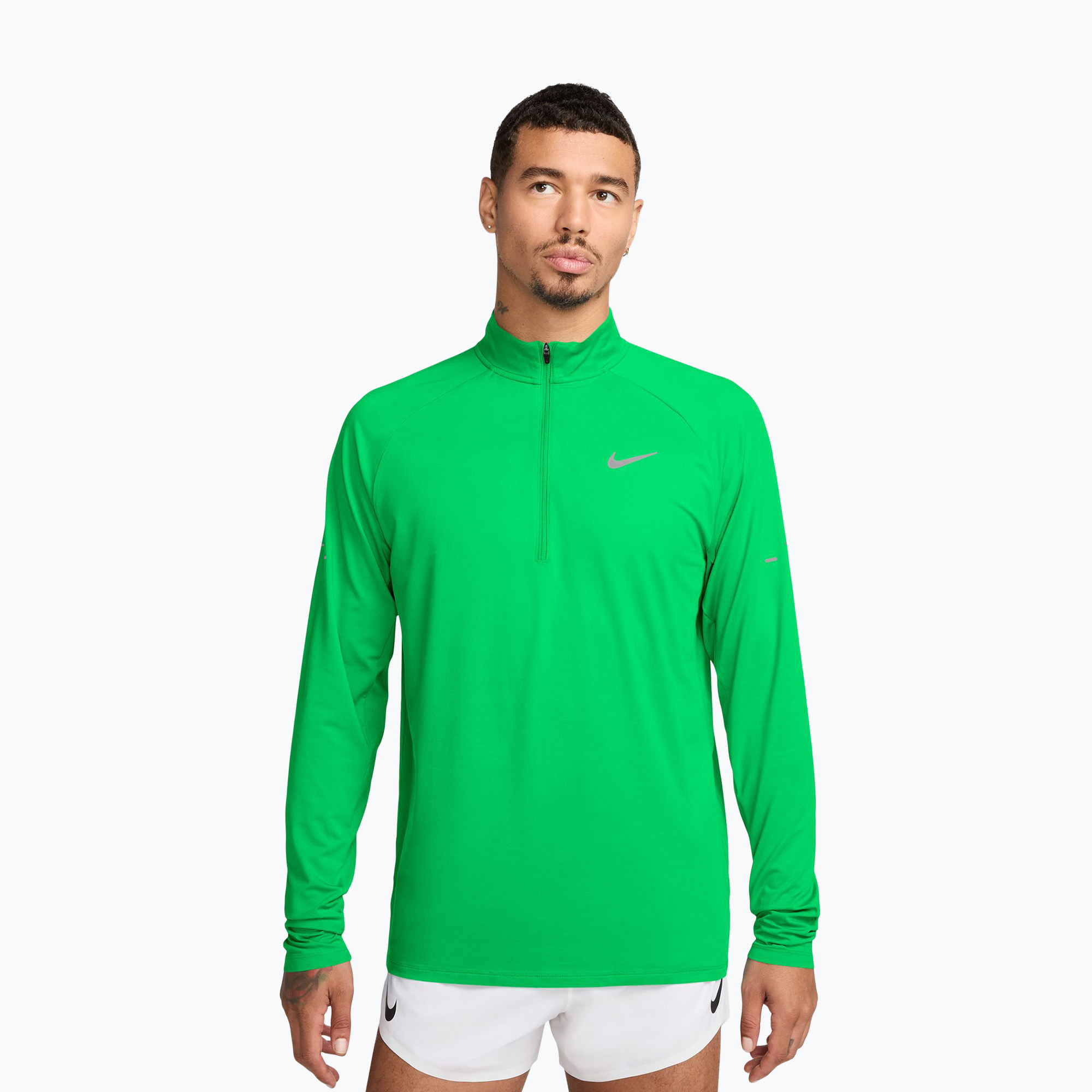Bluza do biegania męska Nike Stride 1/4 Zip Dri-Fit green spark 