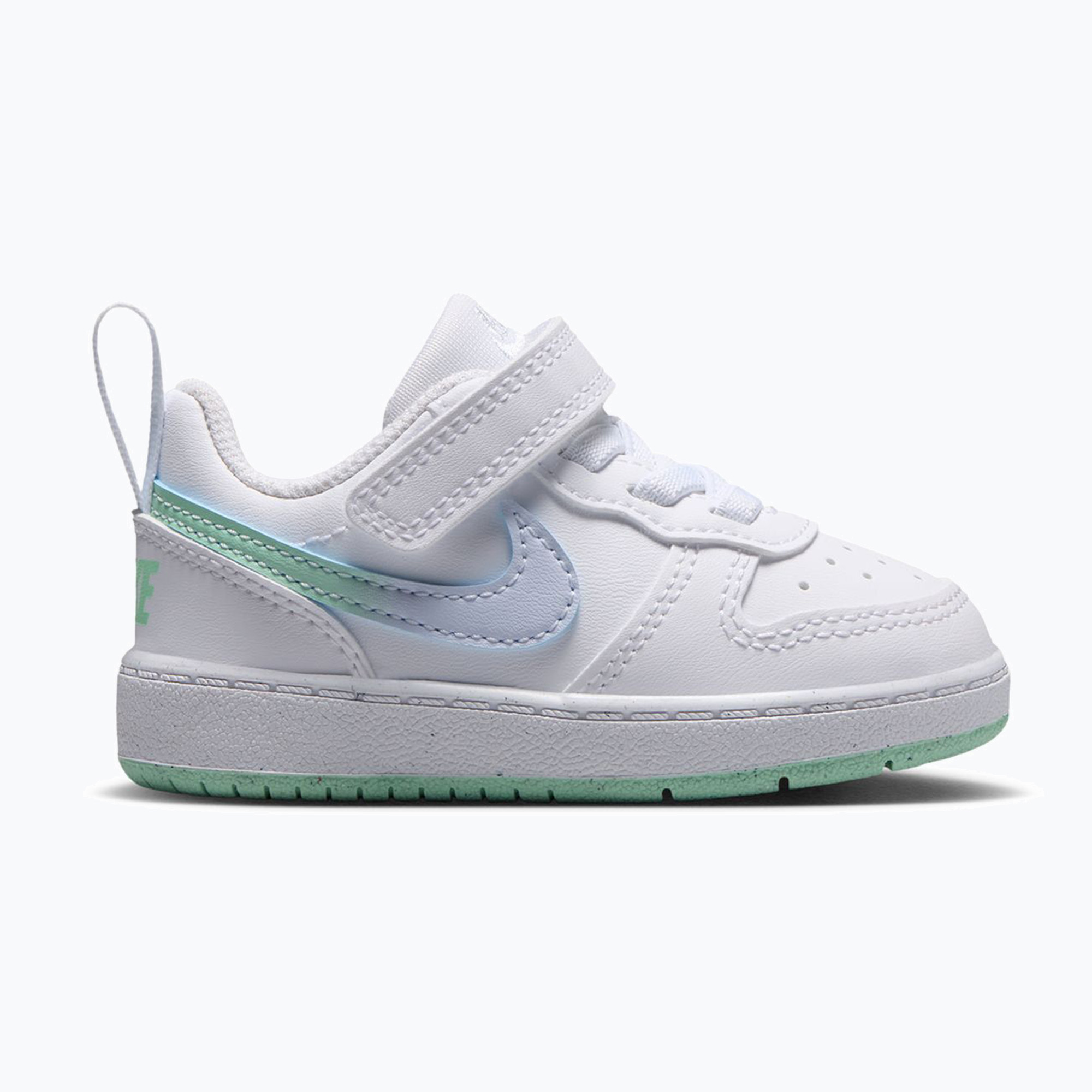 Buty dziecięce Nike Court Borough Low white/football grey/arctic green 
