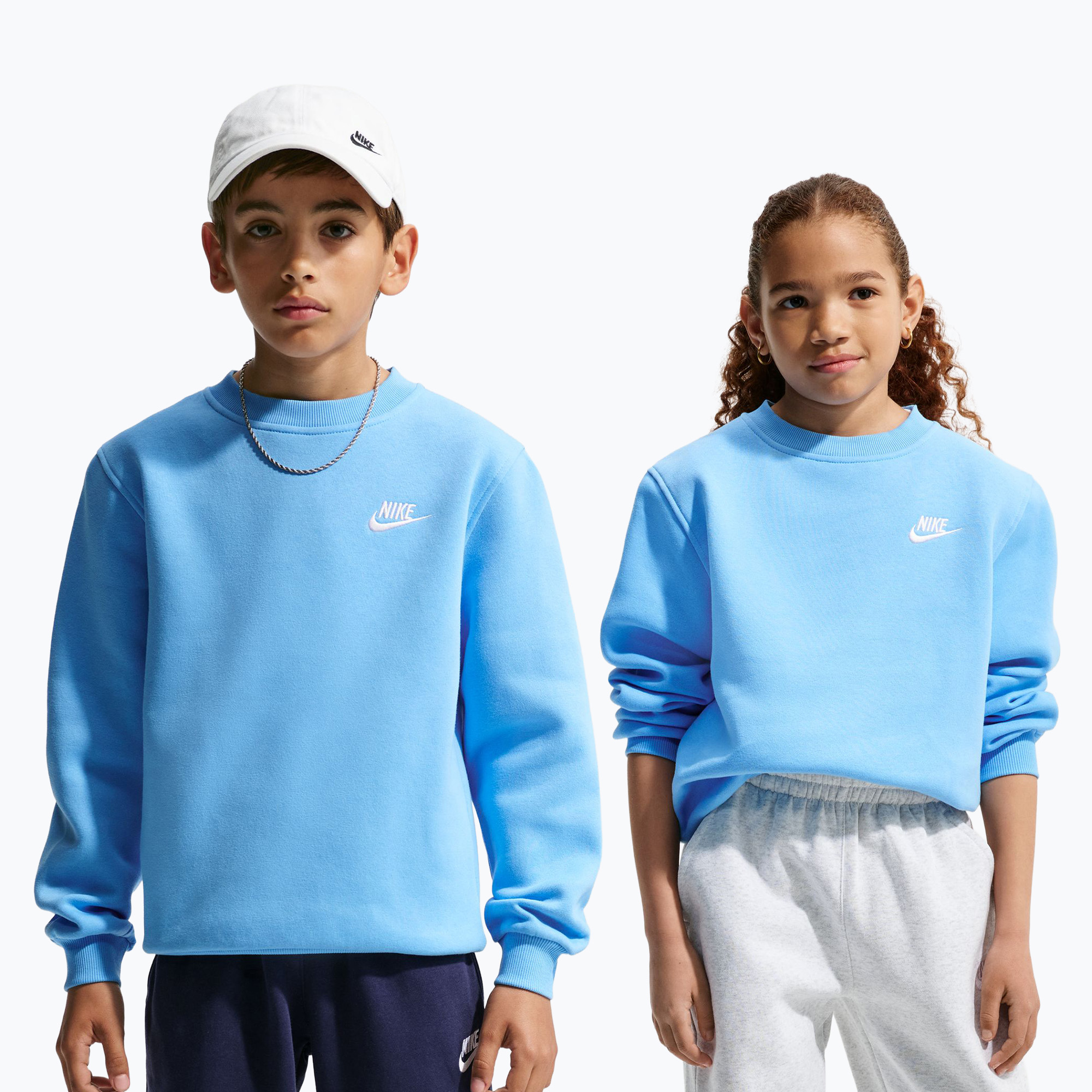 Bluza dziecięca Nike Sportswear Club Fleece football blue/white